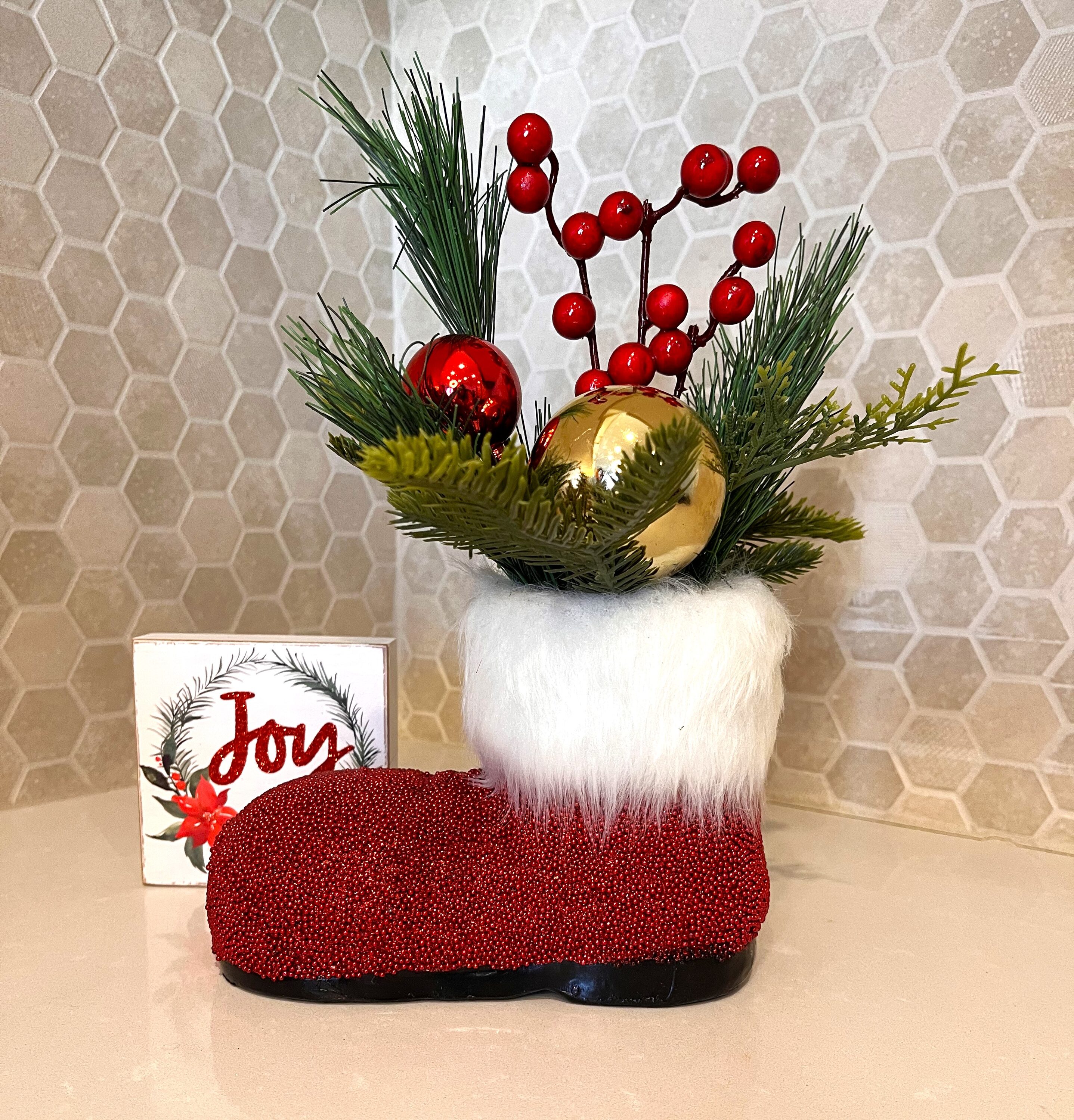 Flora Bunda CH2081E-RD 12-Inches Tabletop Decoration Christmas tree(s) Christmas Decor