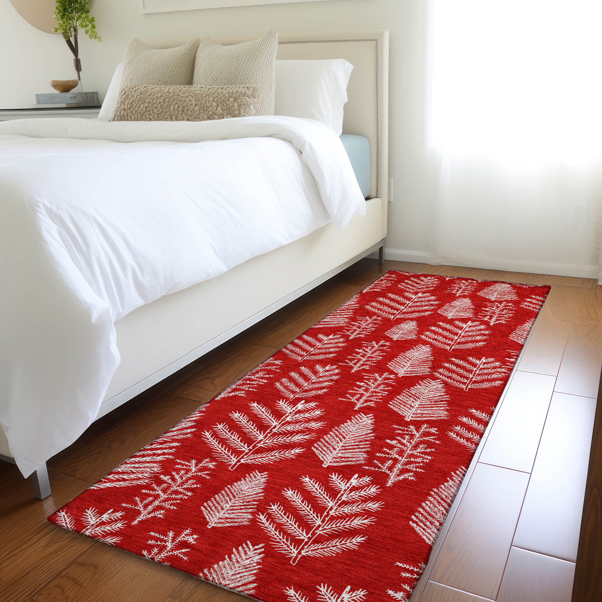 Addison Rugs ACN1813RD2X8 Chantille ACN1813RD 2 x 7 (ft) Loomed Polyester Red Rectangular Indoor/Outdoor Machine washable Area rug