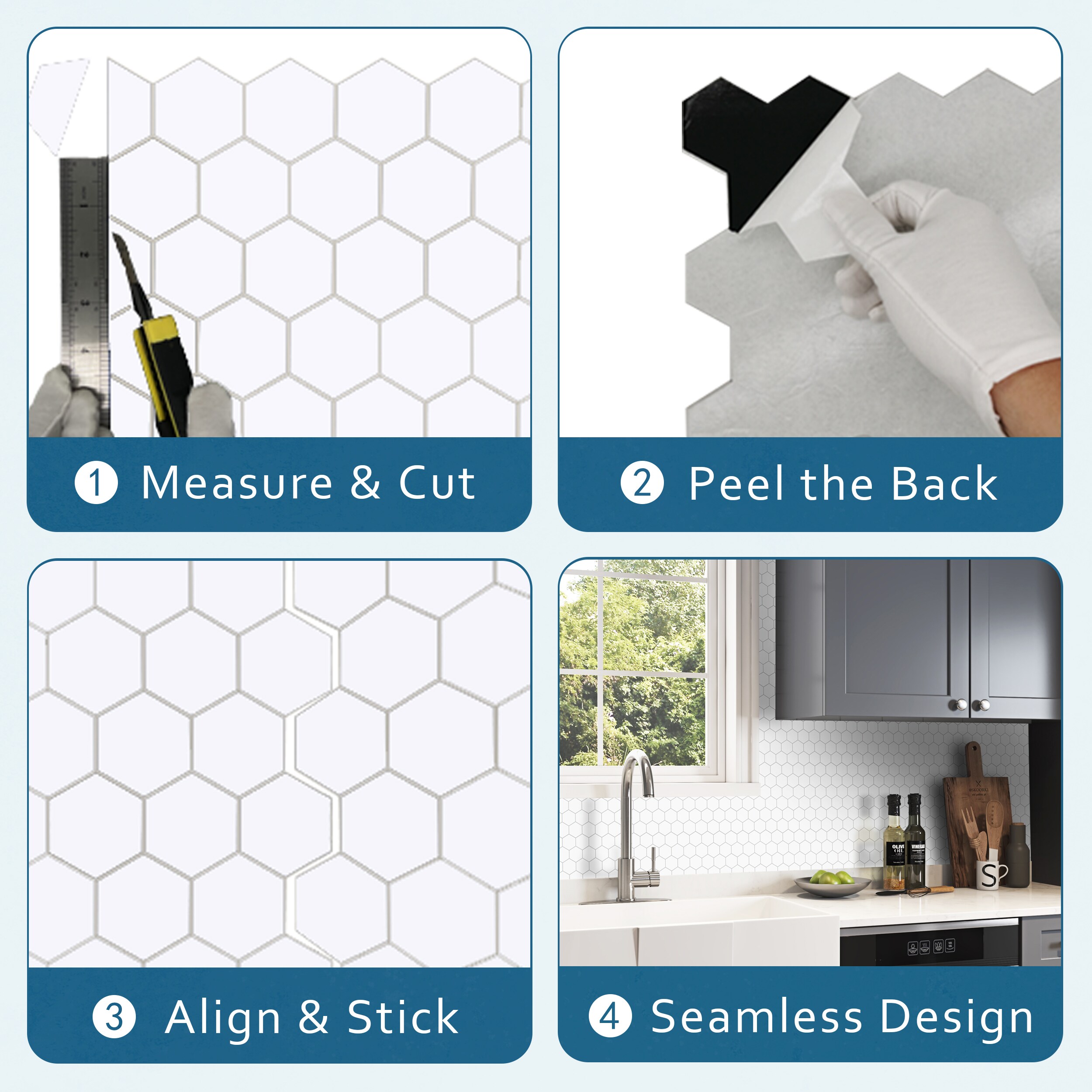 SUNWINGS HEX48-WHI-10 Ceramic-Tile - View #9