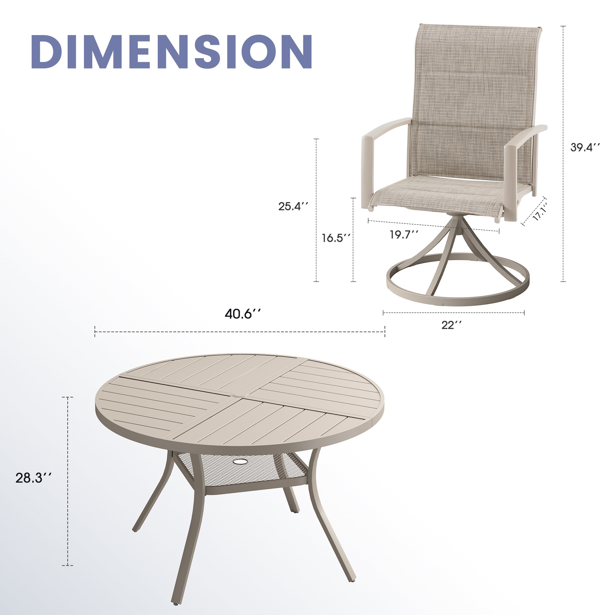 VICLLAX DTR01CR-KDCS07CR-5V Patio-Dining-Sets - View #3