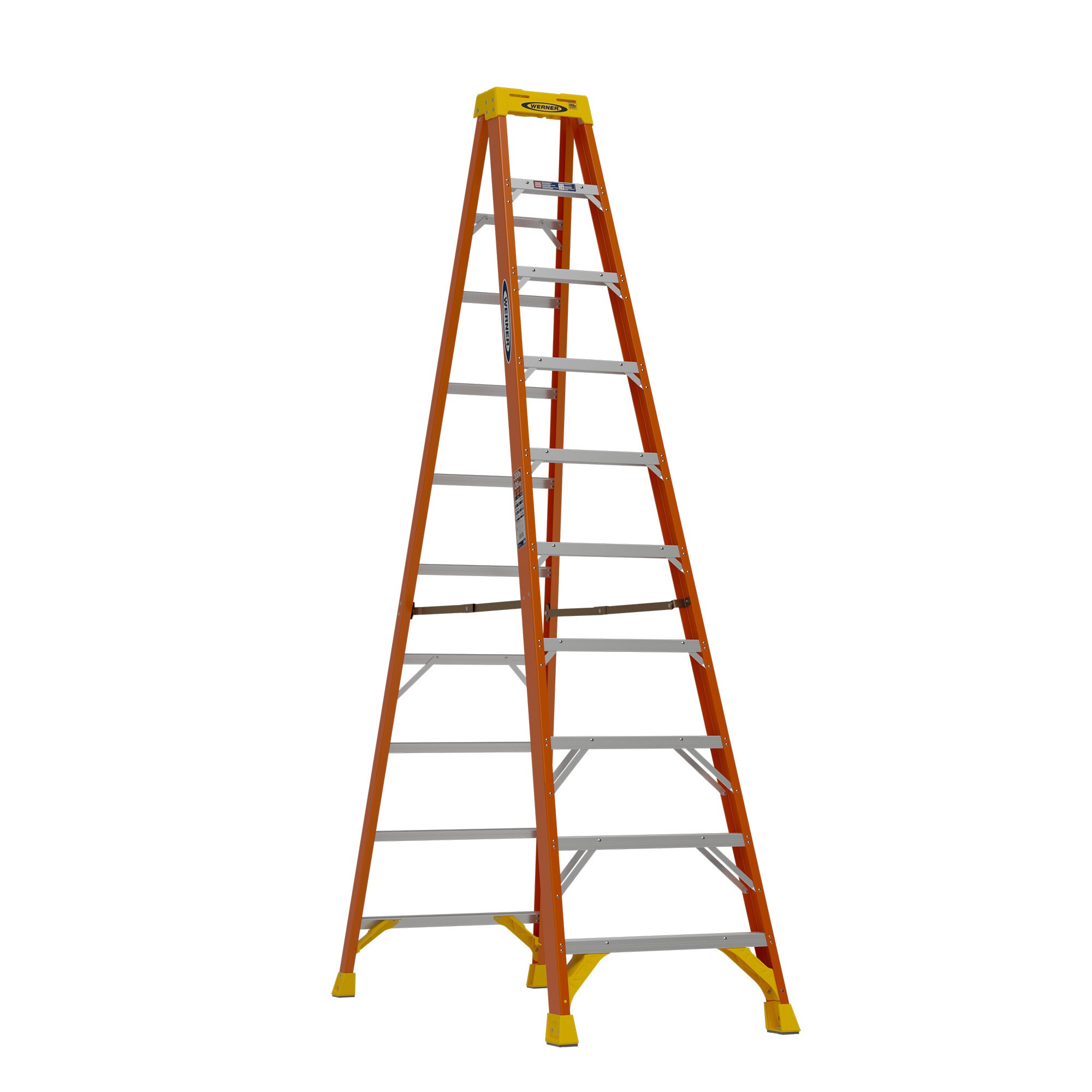 Werner NXT1A 10-ft Fiberglass Type 1A-300-lb Load Capacity Step Ladder