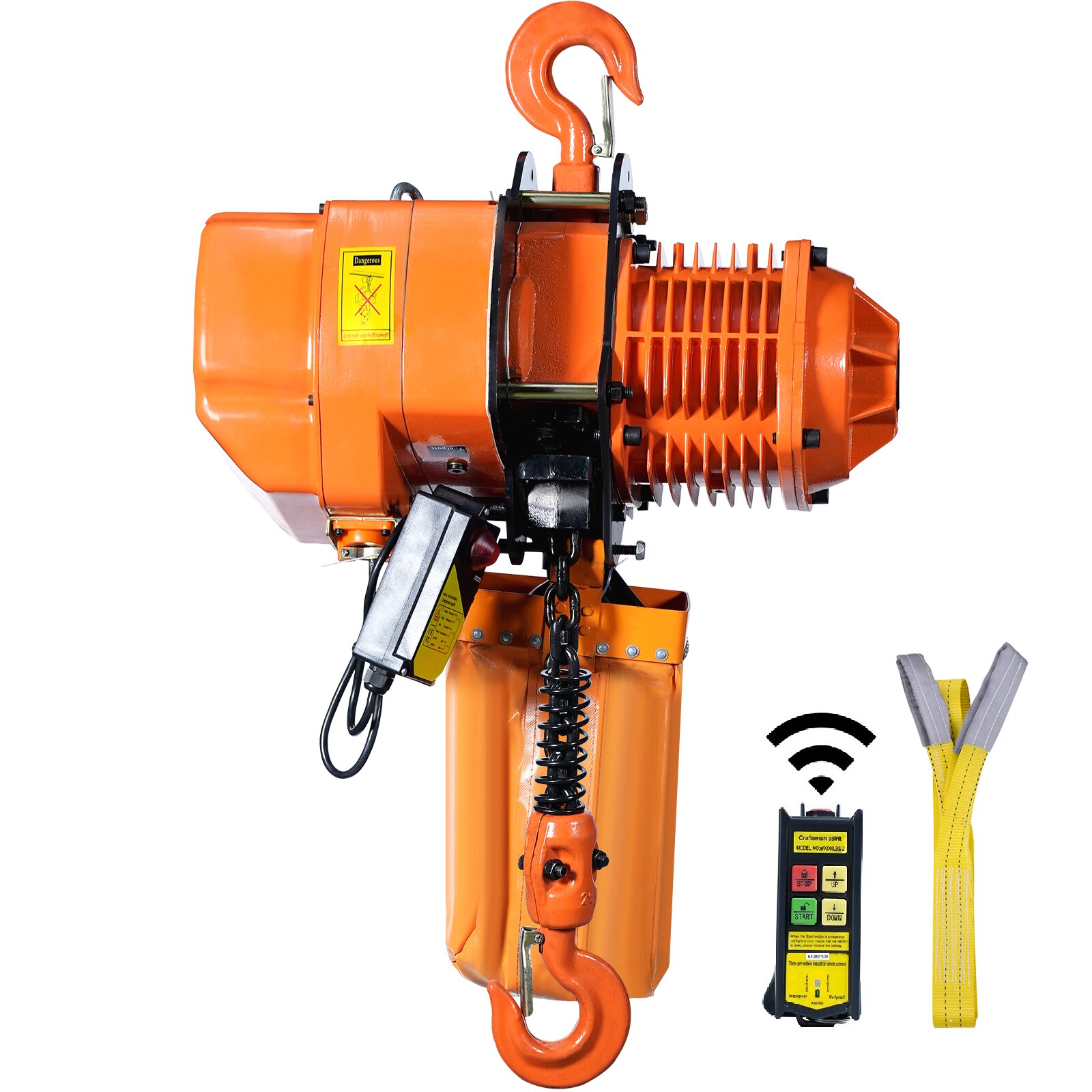 SVOPES 2 Ton Wireless Electric Chain Hoist. 4400LBS Capacity. 20FT Lift Height. IP54 Protection. 3-Phase Overhead Crane. G100 Chain. Workshop. Warehouse #SVOPESDDHLHLS04662V5