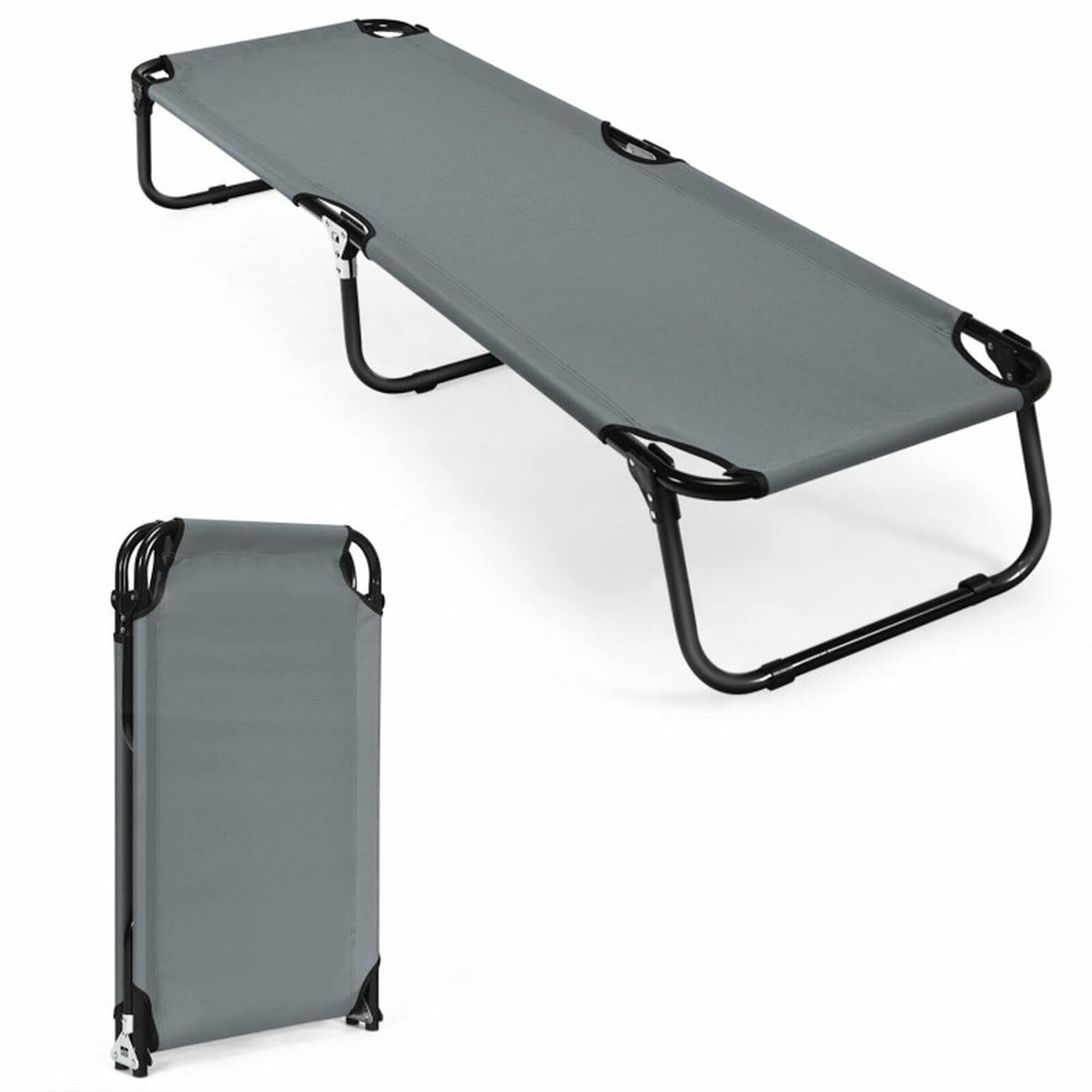 Boyel Living - Folding Camping Bed Outdoor Portable Military Cot Sleeping Hiking