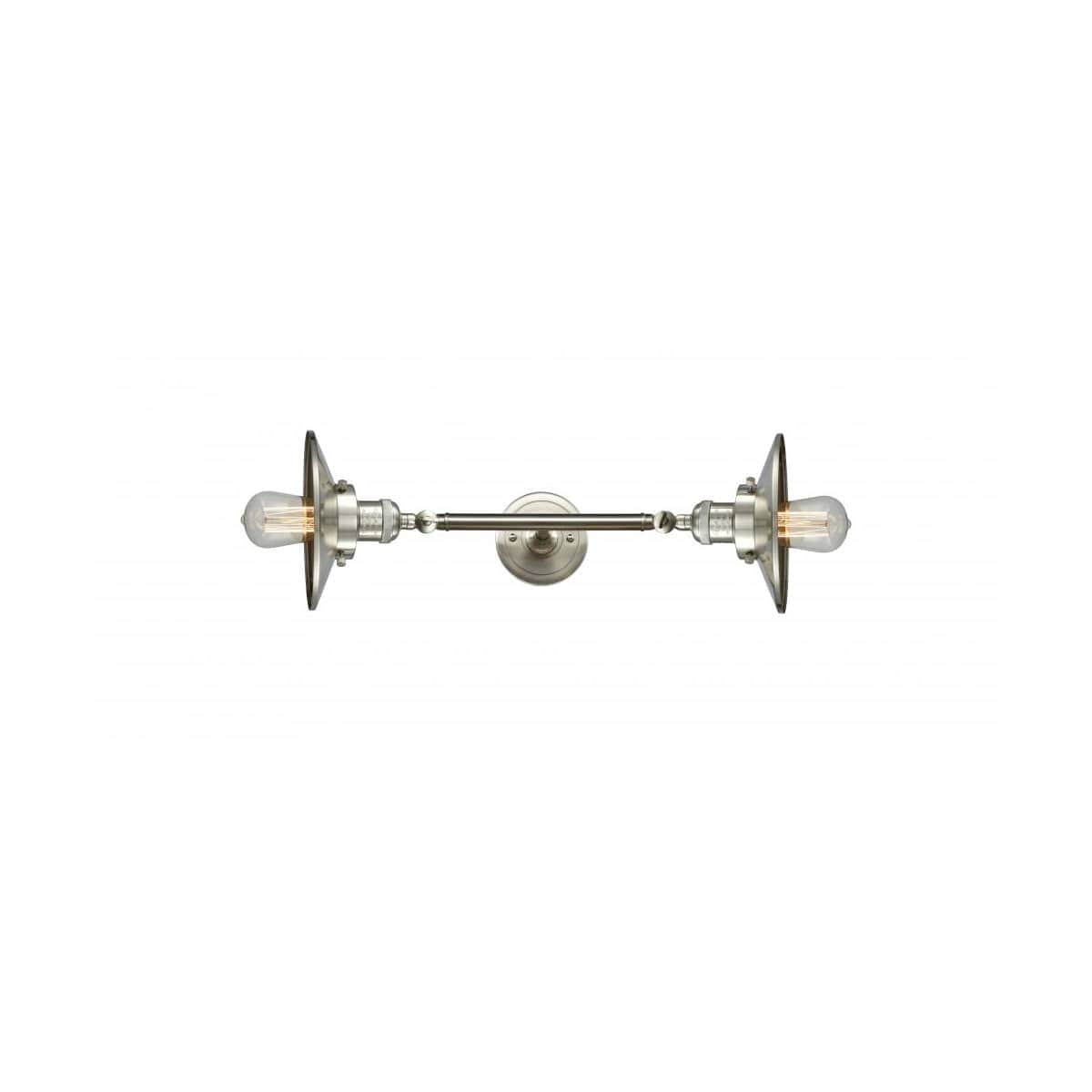 Innovations Lighting - 208L-SN-M2-LED Franklin Restoration Railroad Bathroom Vanity Light