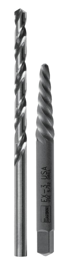 IRWIN 53702 Hanson 2-Pack Carbon Steel 2-3/8-in Screw Extractor