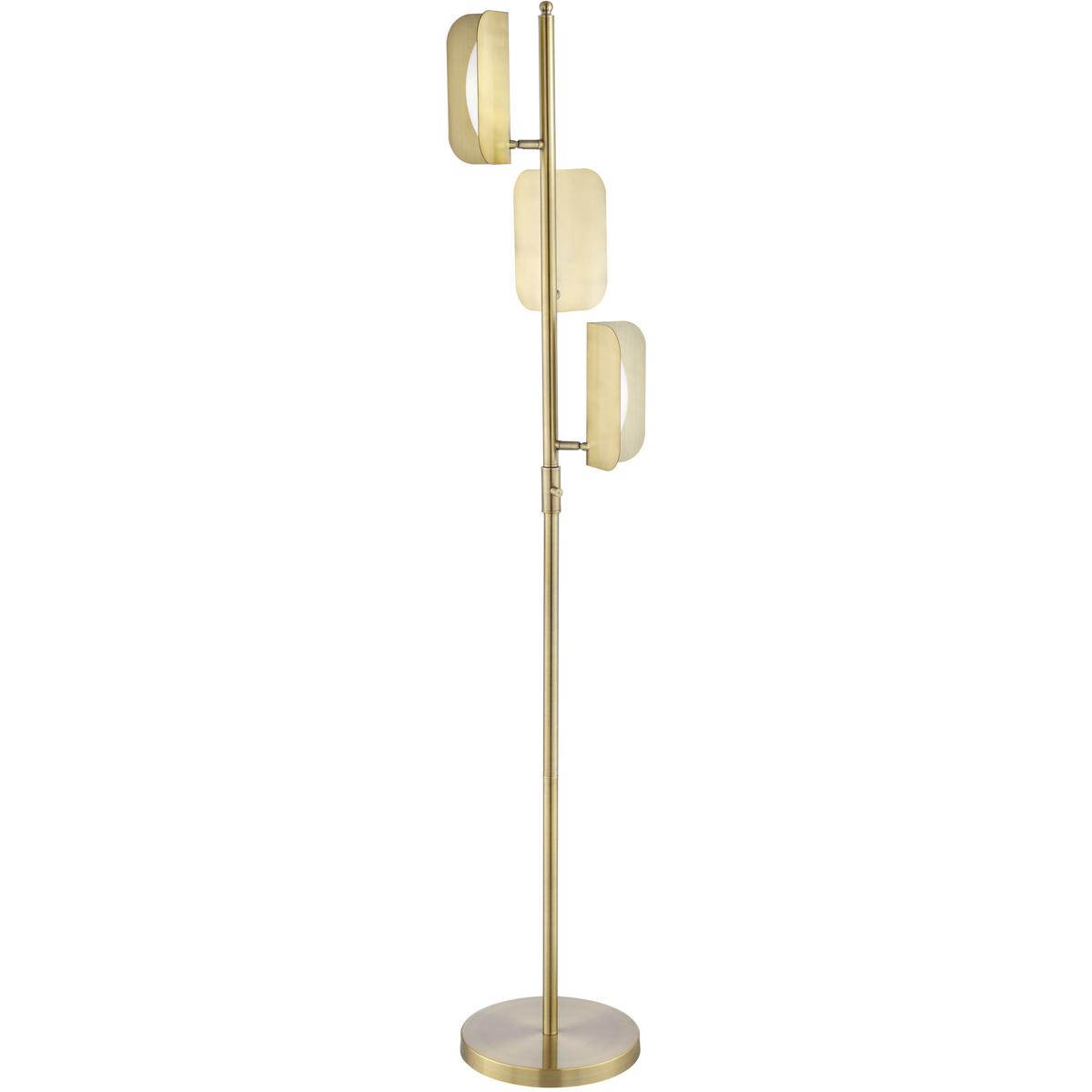 Lite Source  LS-83799 Qwin 68 inch 300 watt Gold Floor Lamp Portable Light