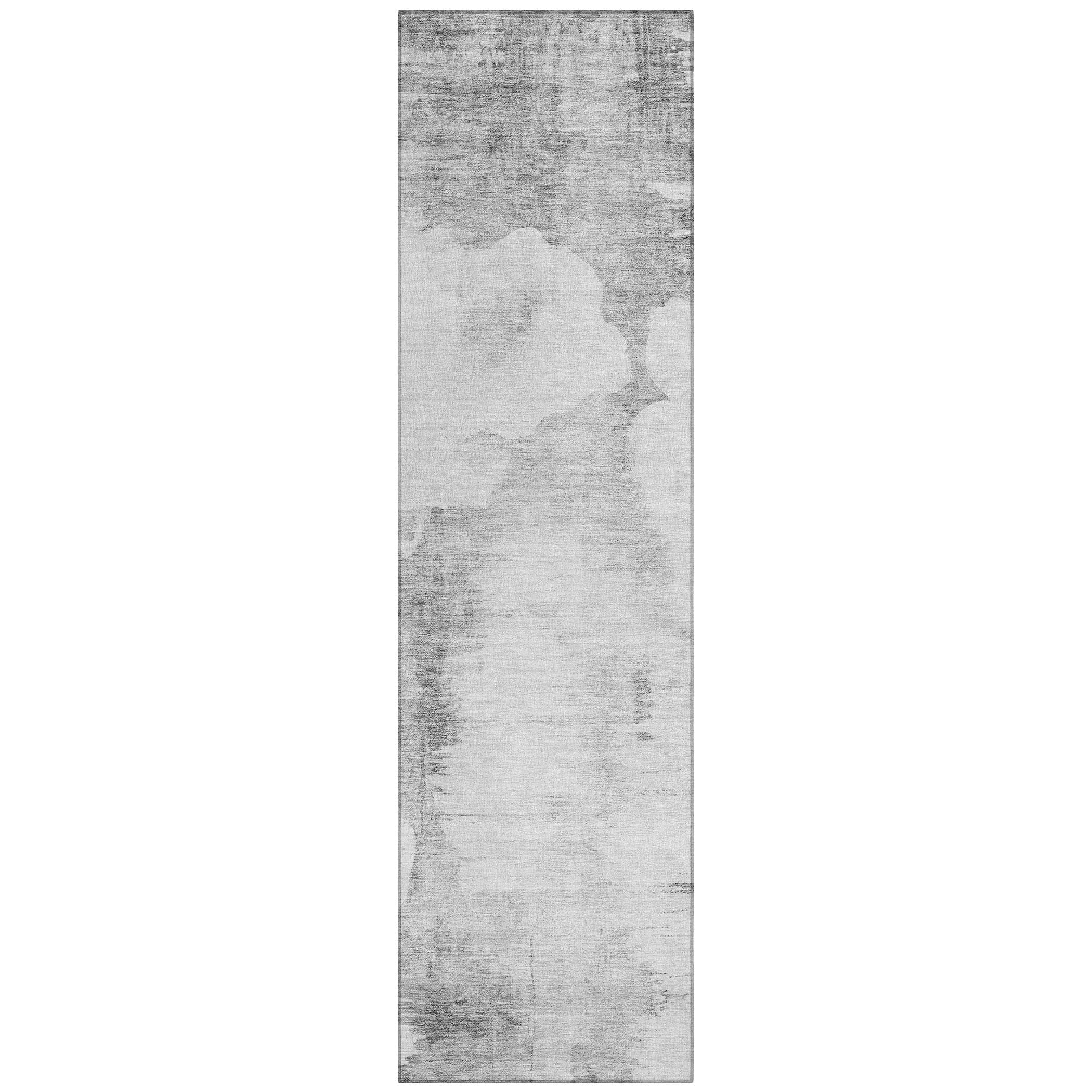 Addison Rugs ACN710SV2X8 Chantille ACN710SV 2 x 7 (ft) Polyester Silver Rectangular Indoor/Outdoor Geometric Machine washable Area rug