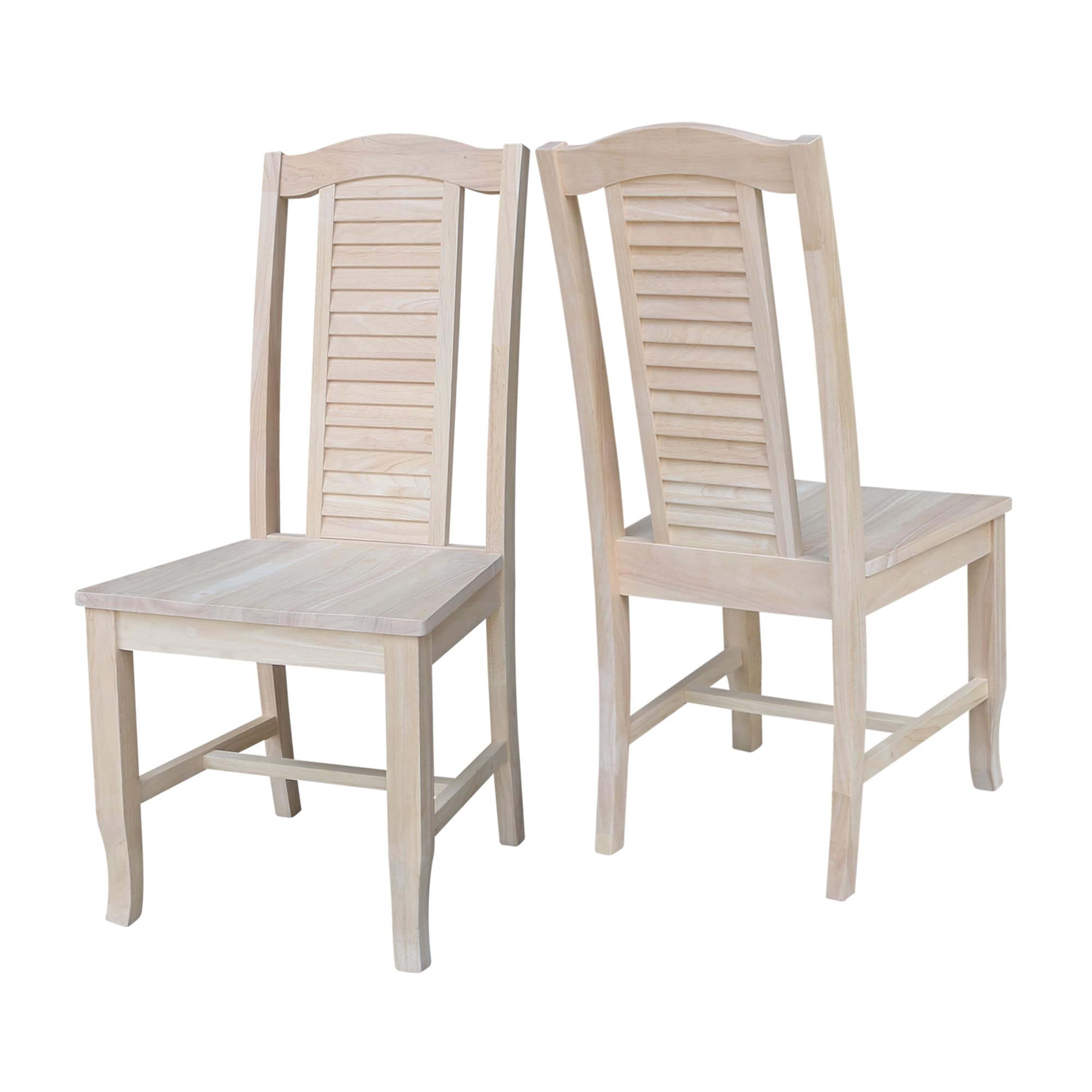 International Concepts C-45P Set of 2 Traditional Dining Side Chair (Wood Frame)