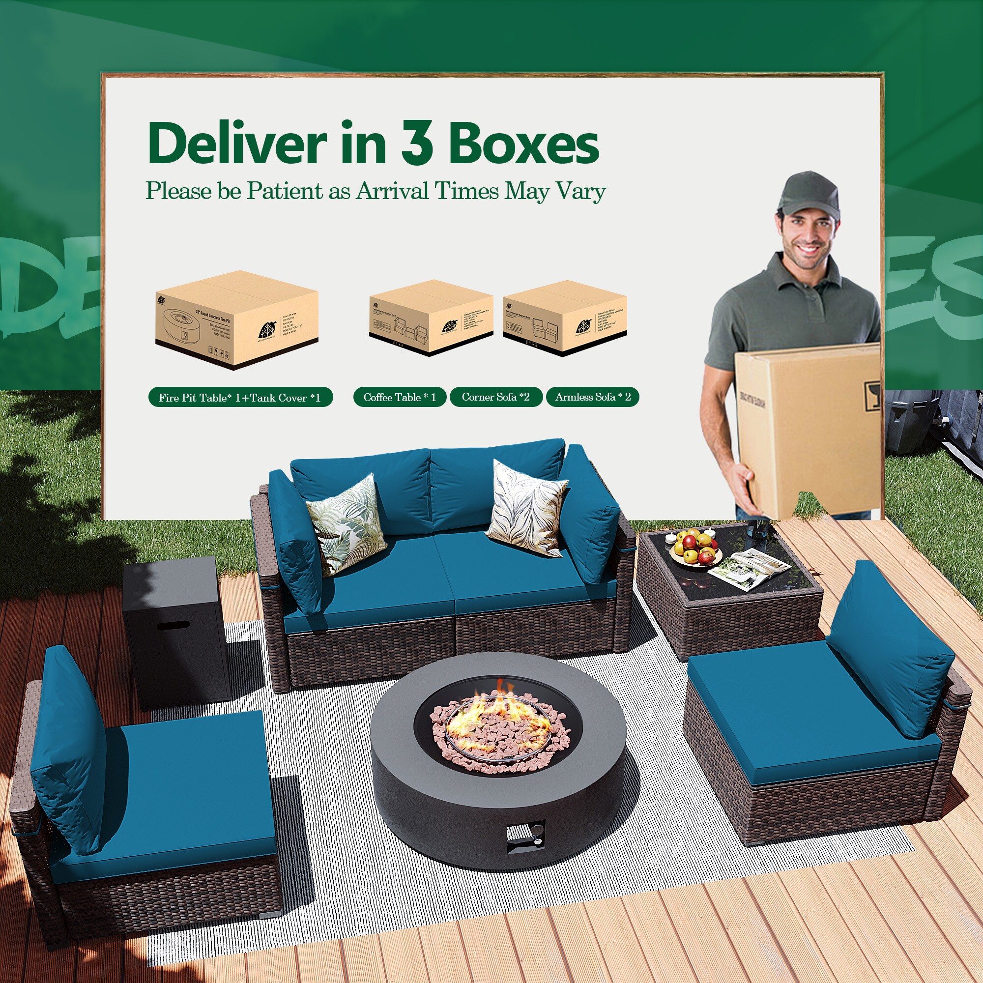 Patio Watcher LS-RT5-KD42DK-B3 Patio-Conversation-Sets - View #8