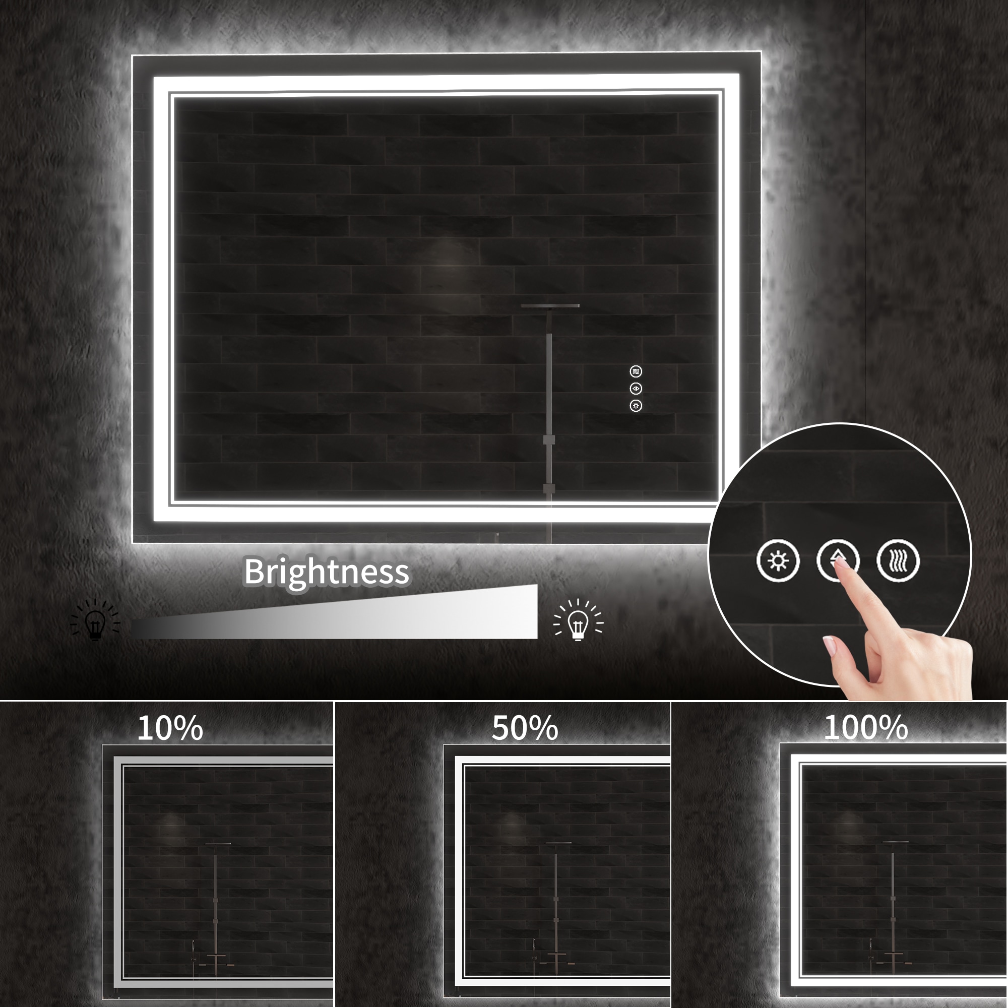 ExBrite FXBM3026FB Framed-Bath-Mirrors - View #7