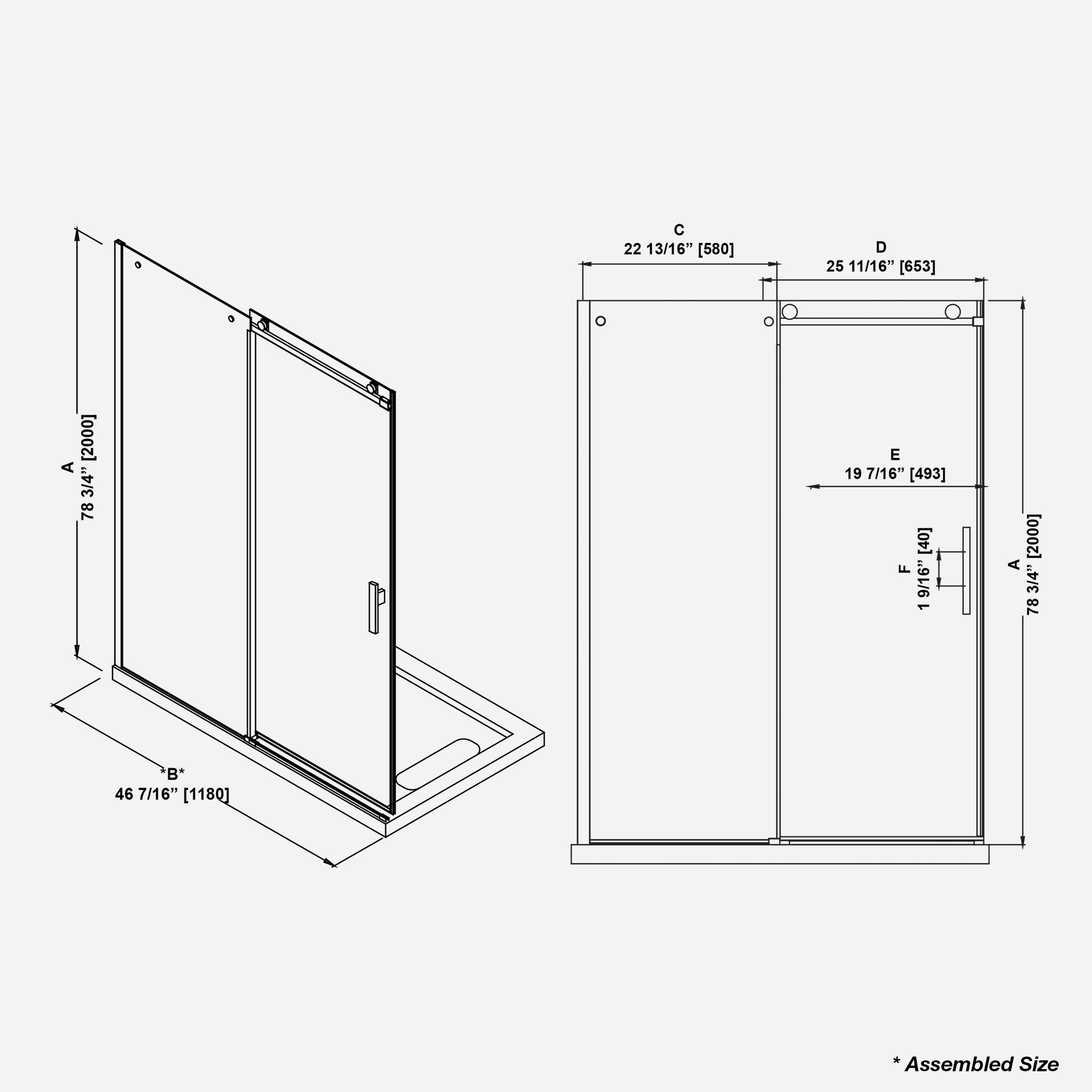 allen + roth DAVIDSON-48GP-SN Shower-Doors - View #16