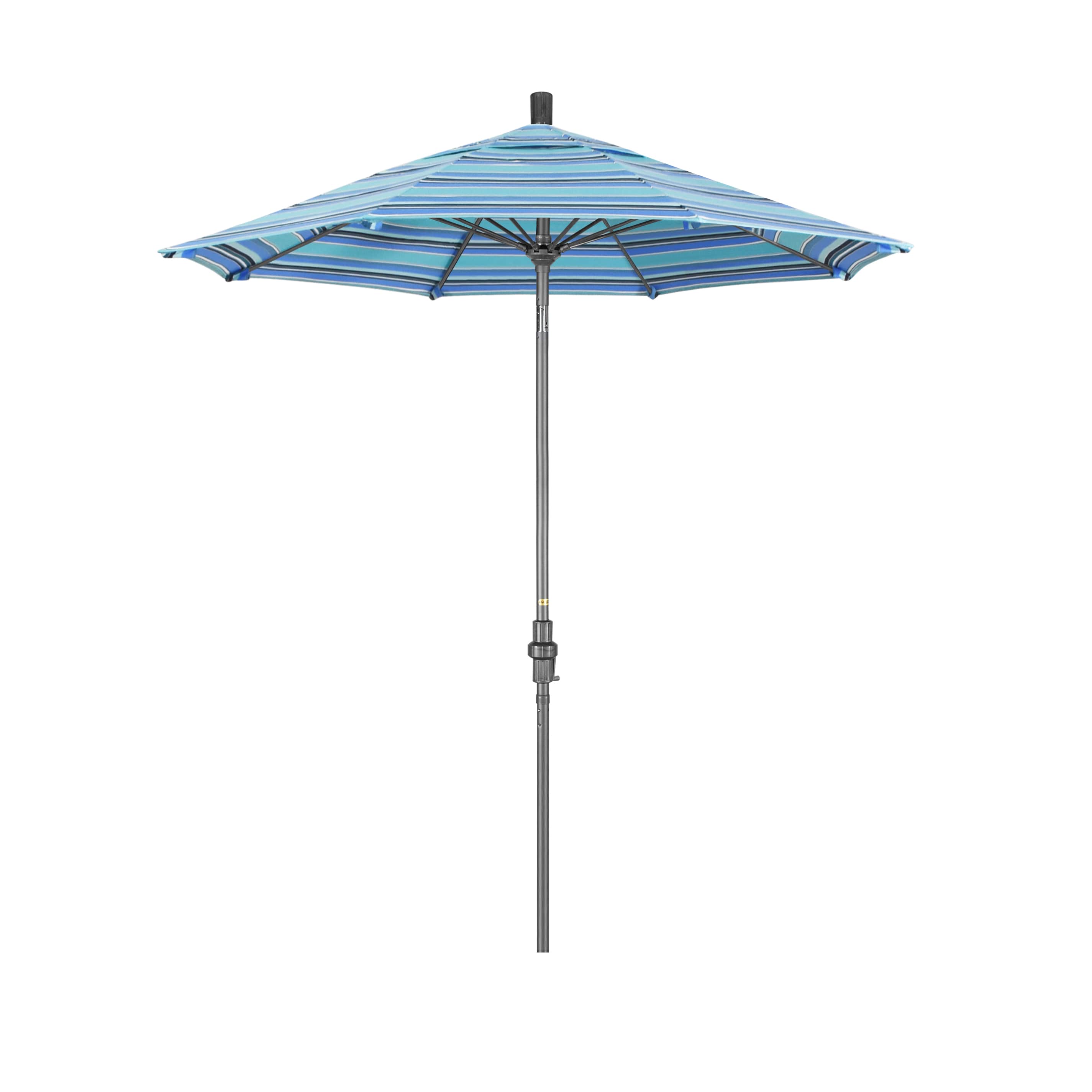 California Umbrella GSCUF758010-56001 7.5-Feet Aluminum Blue Auto-tilt Market Patio Umbrella