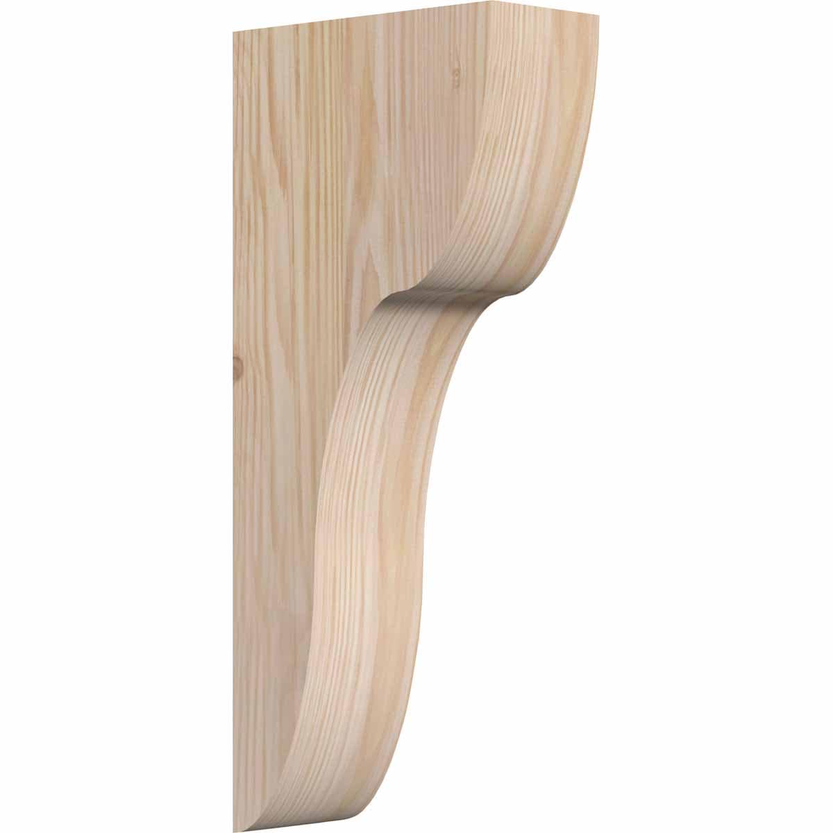 Ekena Millwork COR06X12X28CAR00SDF 5.5-in x 12-in x 28-in Carmel Unfinished Douglas fir Wood Paintable/Stainable Corbel