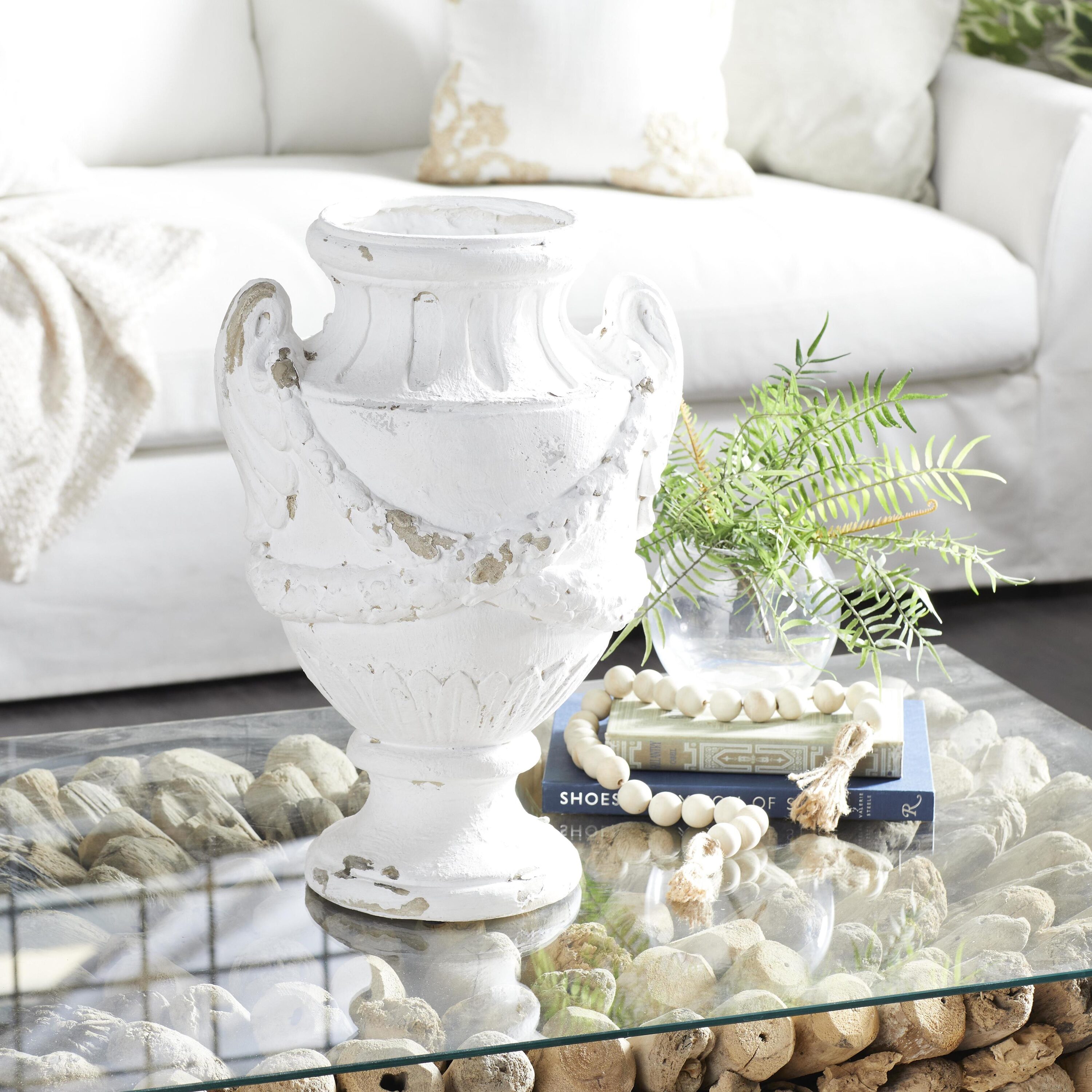 Grayson Lane 14887 White Fiberglass Farmhouse Vase