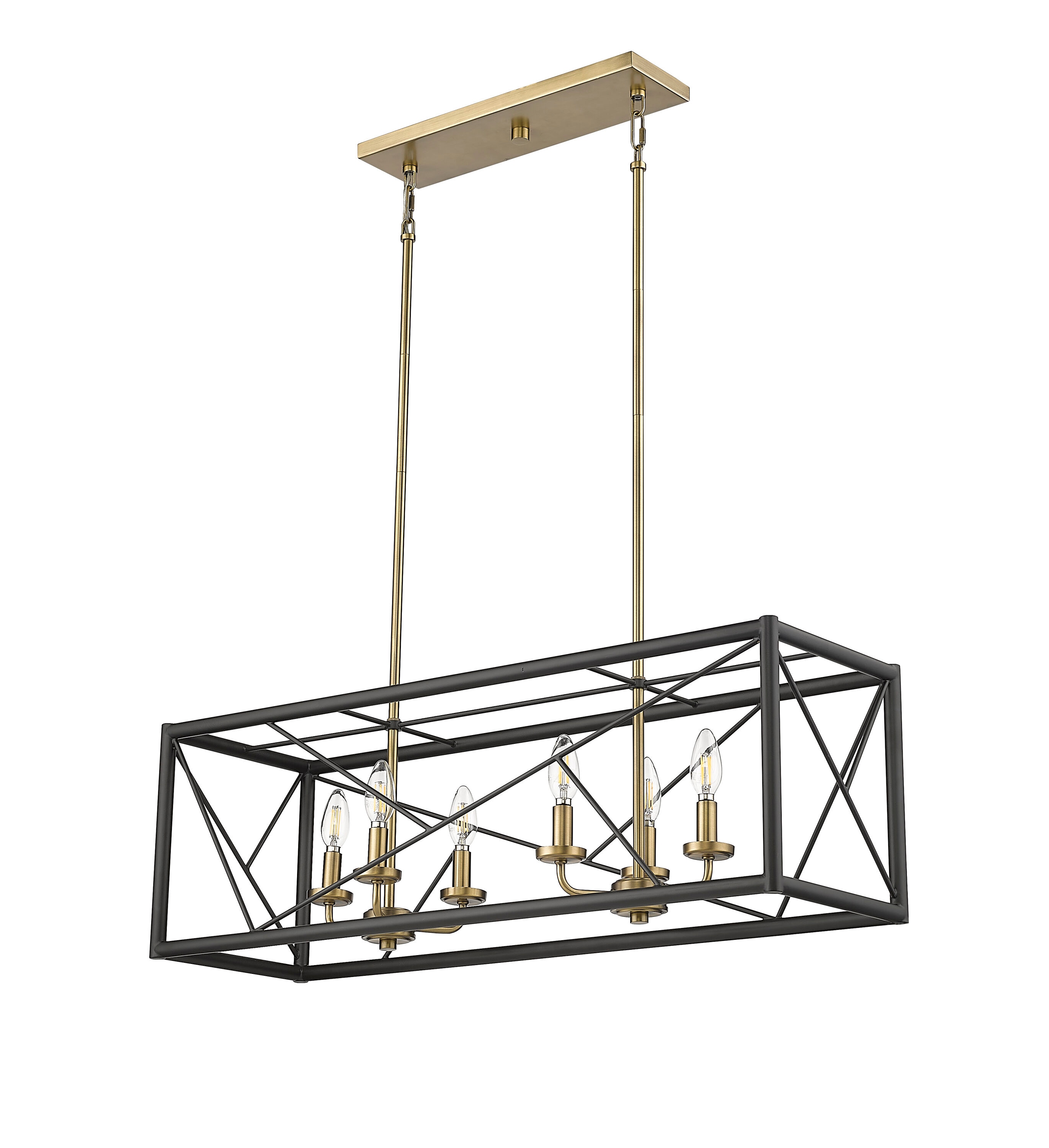 Millennium Lighting Surrey 6 -Light Matte Black Metal Chandelier