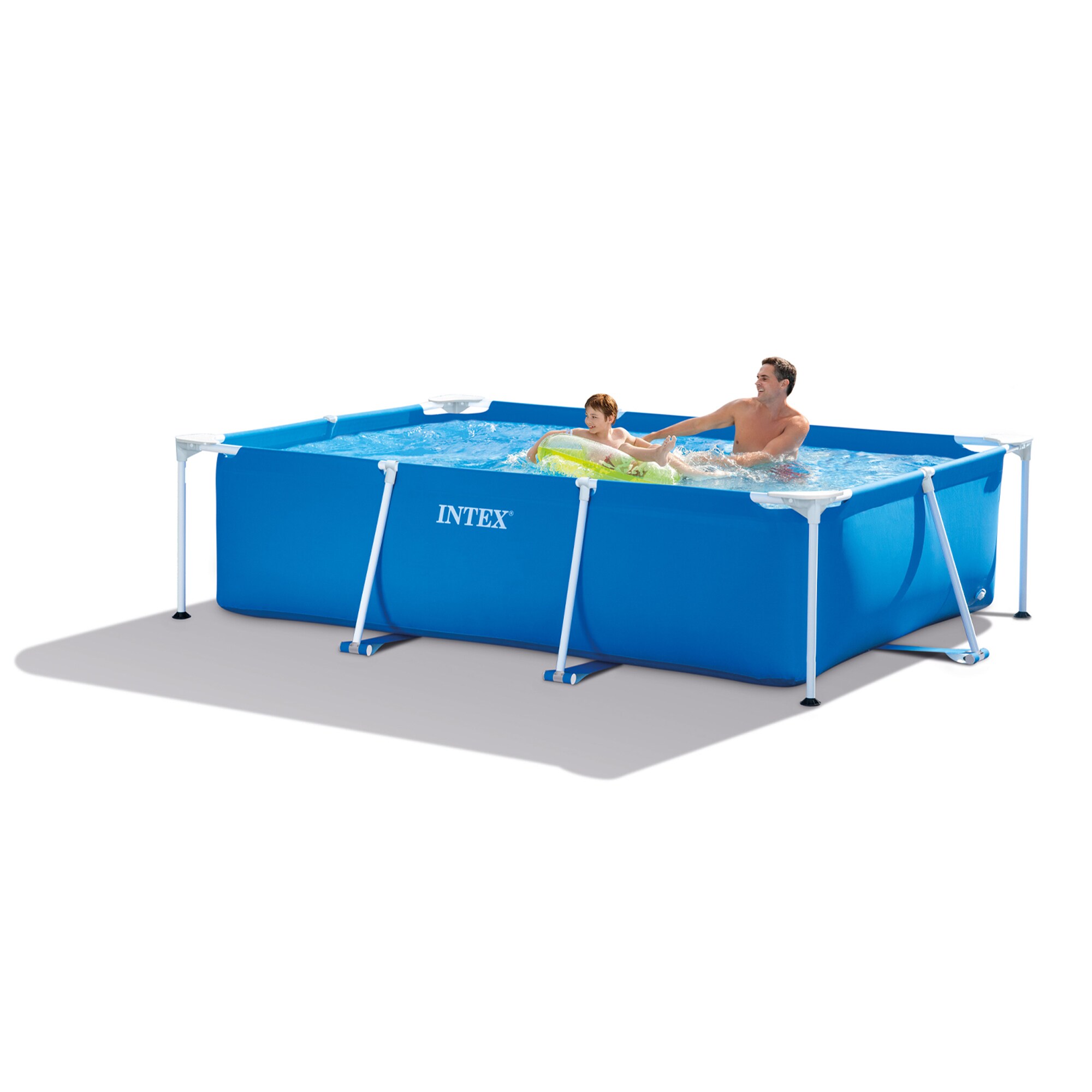 Intex 8.5-ft X 5.3-ft X 25.2-in Metal Frame Rectangle Above-ground Pool 