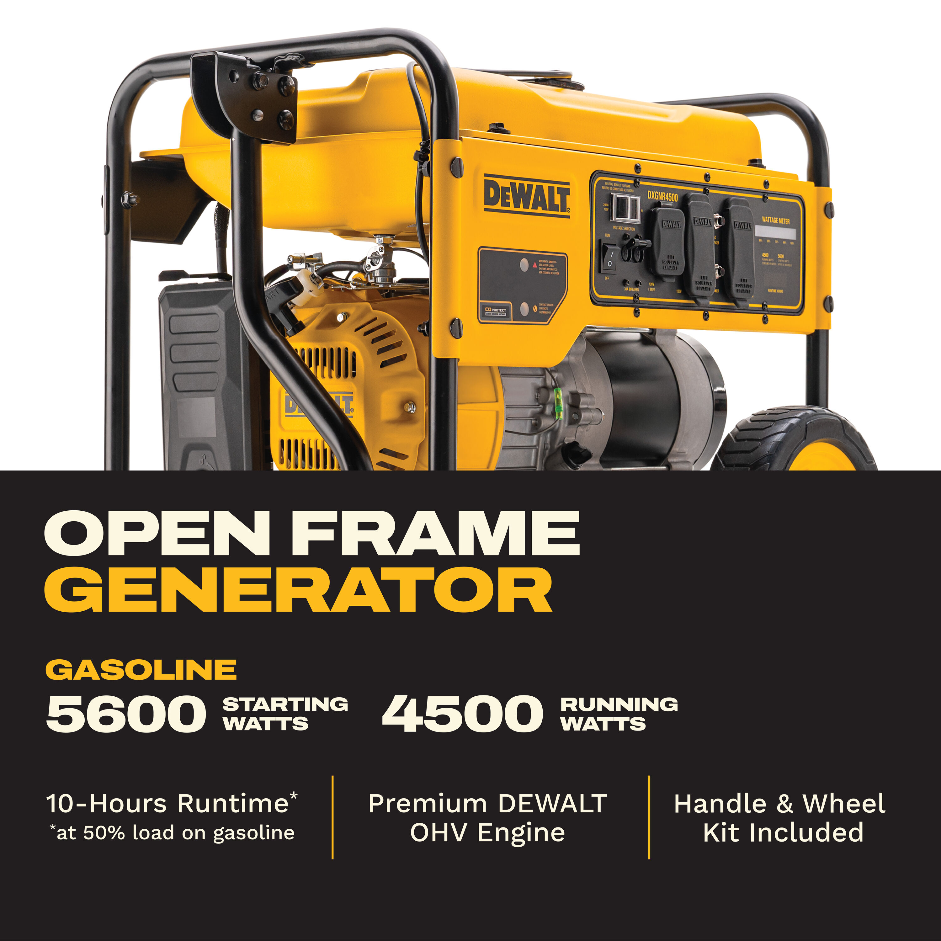 DEWALT 5600 Starting / 4500 Running Watt Gasoline Single fuel Portable Generator Sansujyuku sansujyuku.com