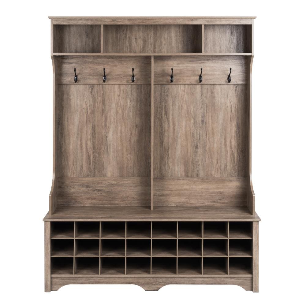 60 Entryway Shoe Cubby Console Drifted Gray - Prepac : Target