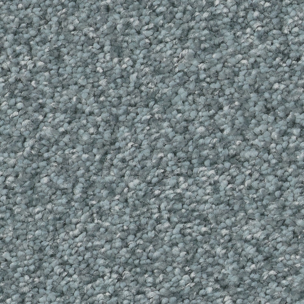 STAINMASTER 7L86700403 Effortless Appeal I Sea Ice Blue 43.9-oz sq yard Polyester Textured Indoor Carpet