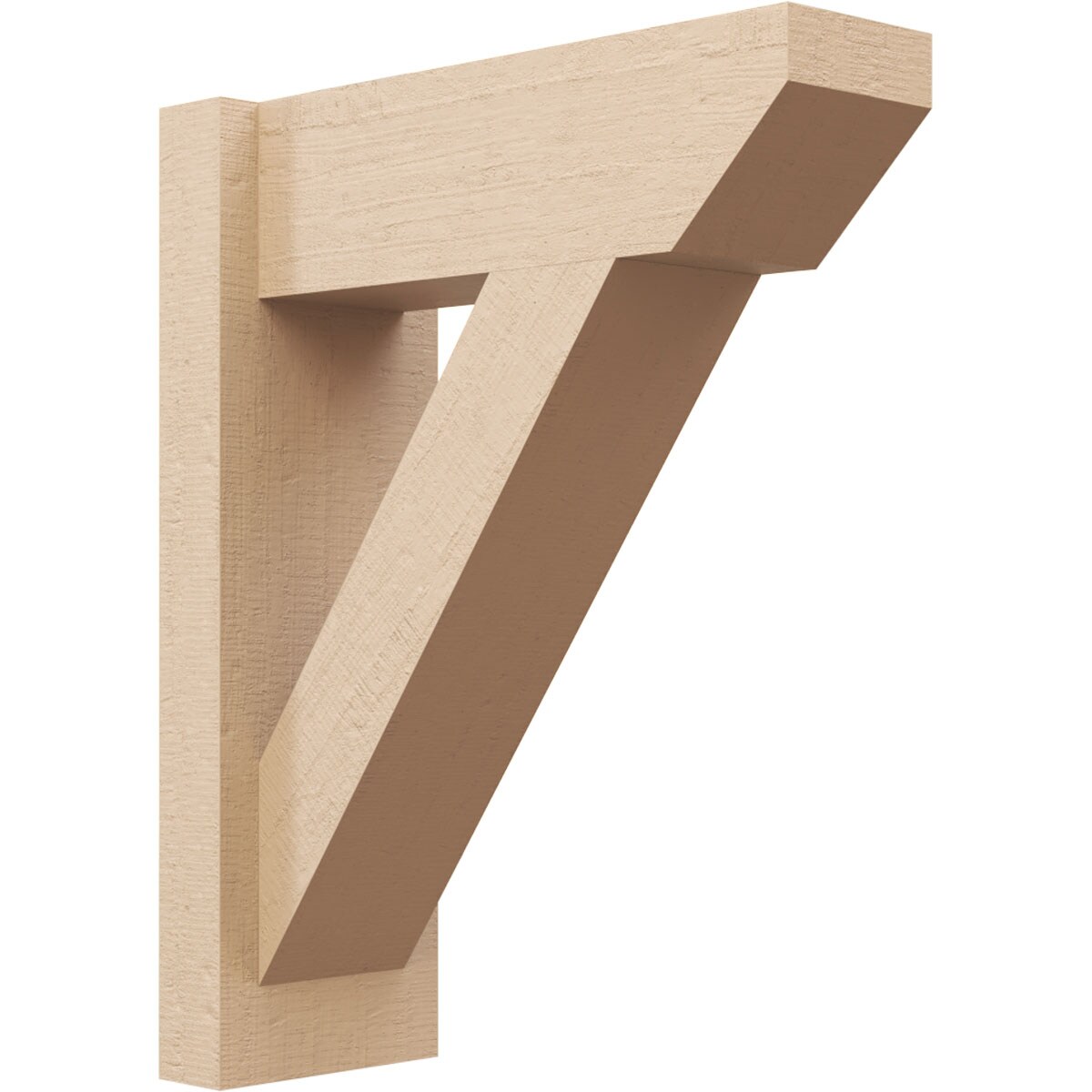 Ekena Millwork 2134298 Timberthane Rough Cedar Faux Wood Traditional Slat Outlooker 6-in W x 16-in D x 20-in H Primed Tan