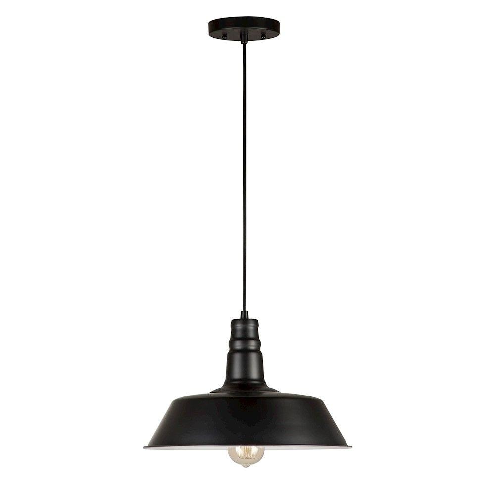  LW-FT511174 Black Transitional Drum Hanging Pendant Light