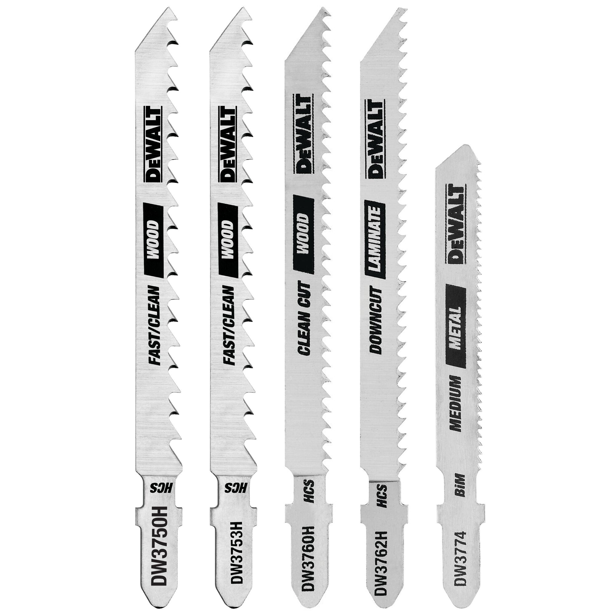 DEWALT Set T-shank Bi-metal Blade Set (5-Pack)