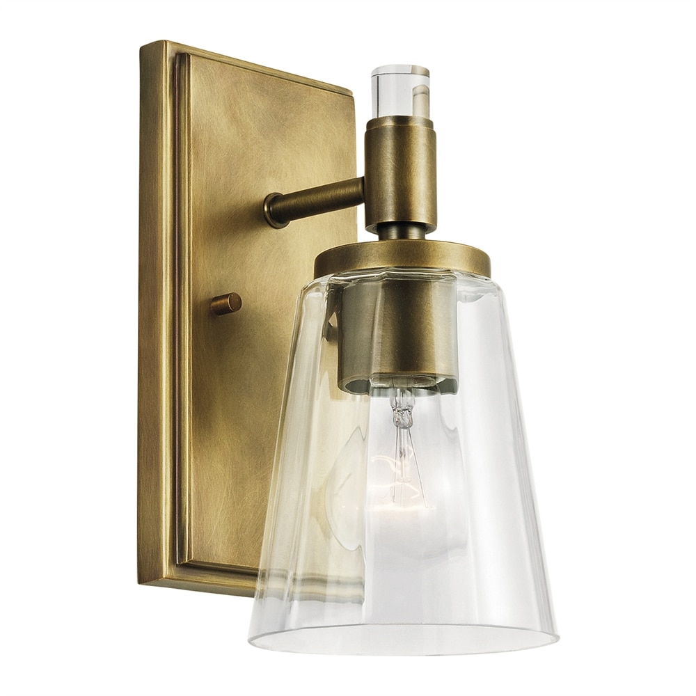 Kichler 45866NBR Audrea 4.75-in 1-Light Brass Transitional Vanity Light