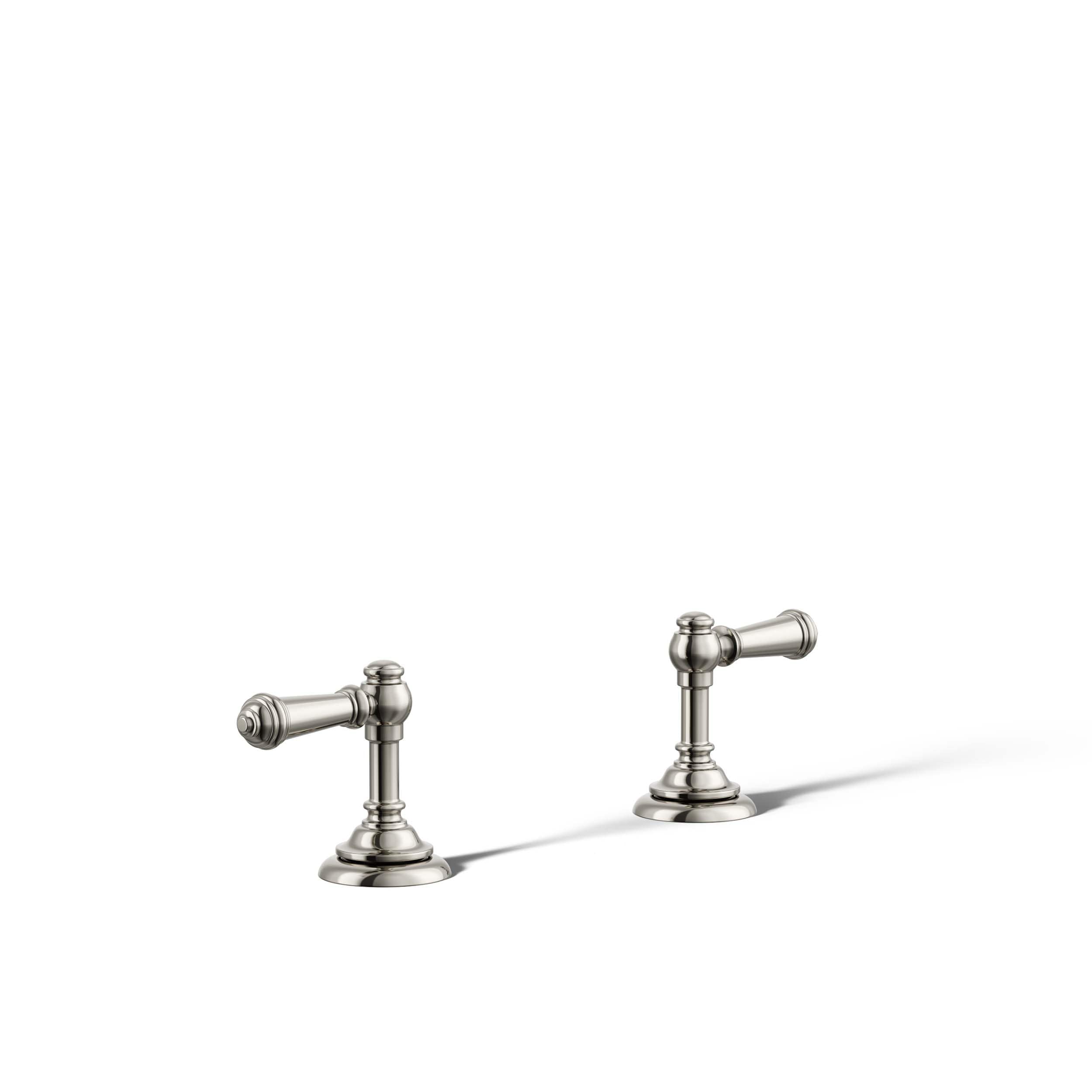 KOHLER T98071-4-SN Vibrant Polished Nickel 2 -Handle Lever Bathroom Sink Faucet Handle 2 -Pack