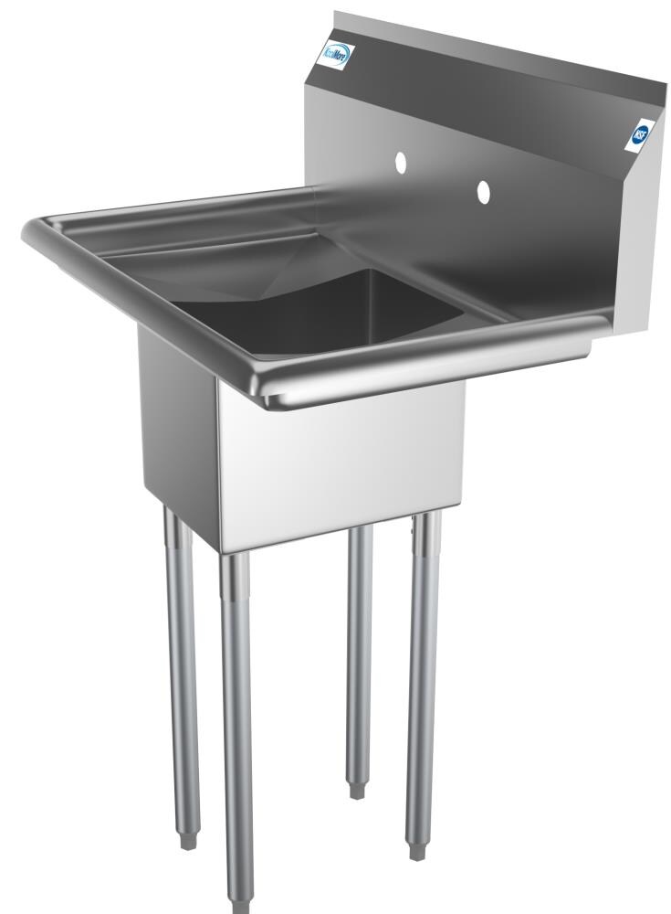 KoolMore 20-in x 30-in 1-Basin Stainless Steel Freestanding Utility Tub ...