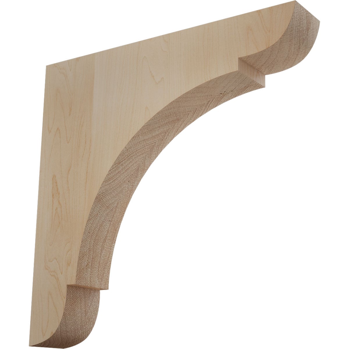 Ekena Millwork BKTW01X10X10OLMA Olympic 1-3/4-in x 10-in x 10-in Maple Brown Wood Standard bracket