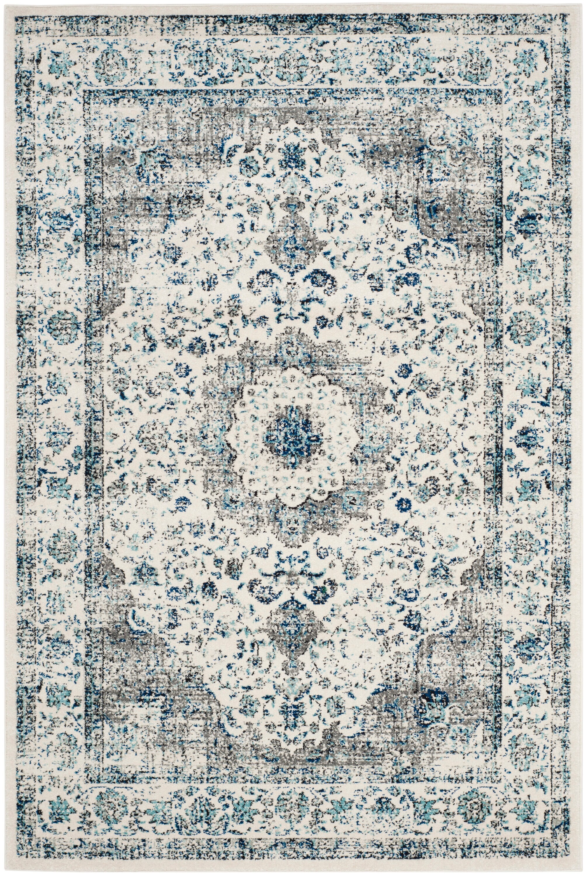 SAFAVIEH Hand-hooked Vintage Poster Arvida Holiday Wool Rug Ivory/Green 4'  ' for sale online