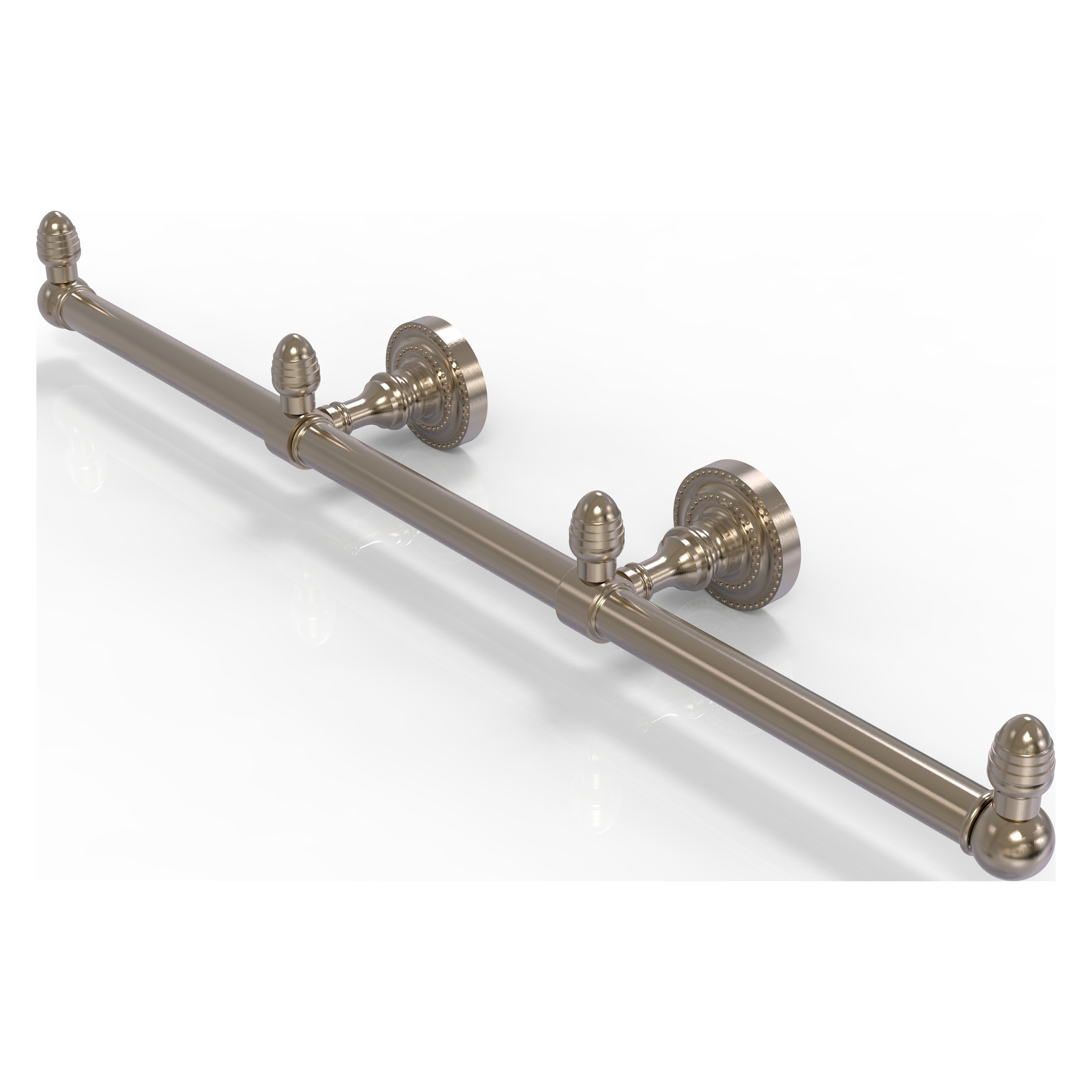 Allied Brass BPDT-HTB-3-PEW Dottingham 22-in double Antique Pewter Wall mount Double Towel Bar