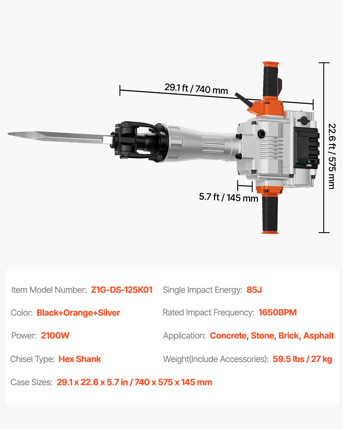 VEVOR SCDXDH2100W206174V1 Demolition-Hammers - View #7