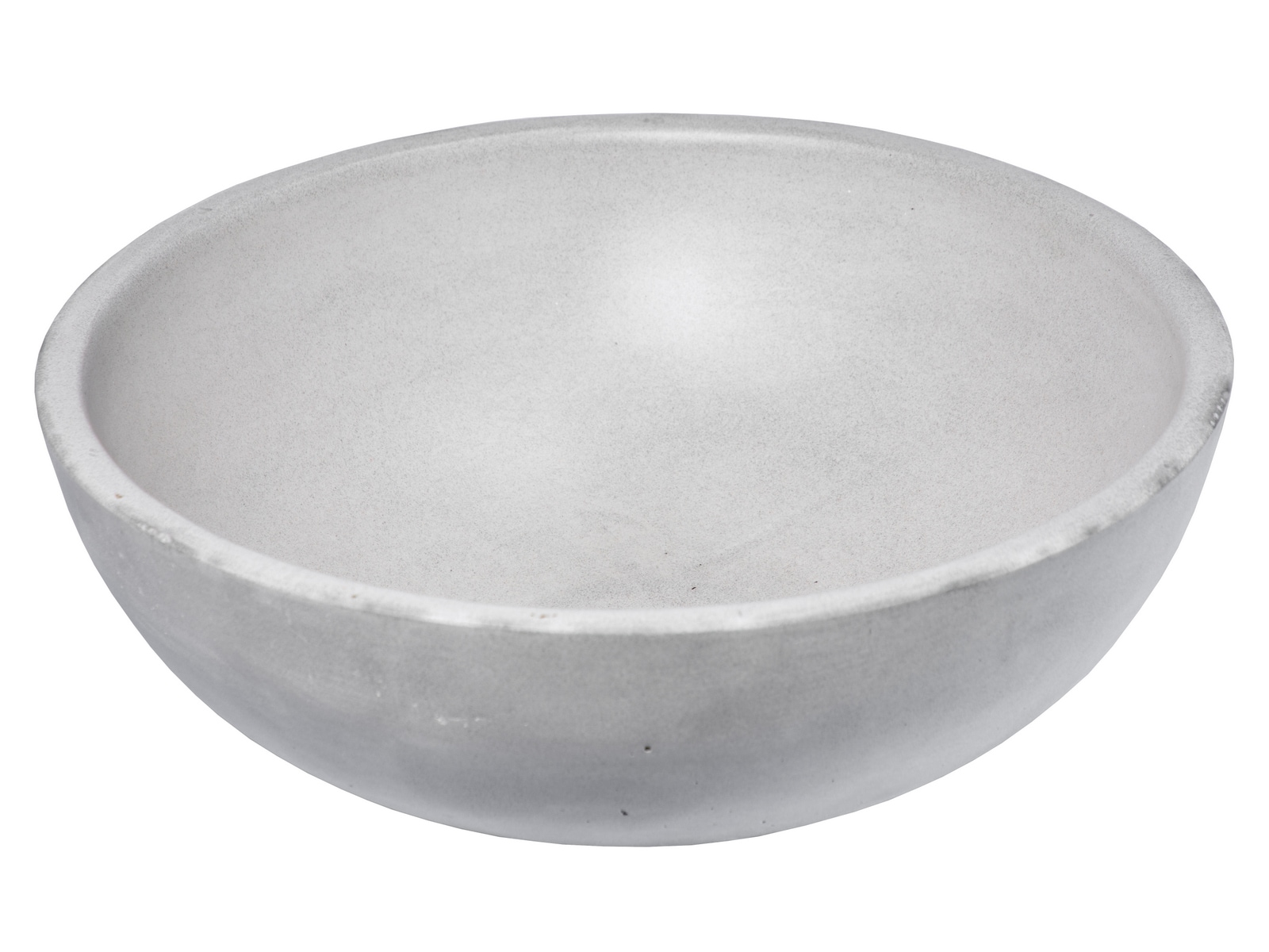 Eden Bath Light Gray Concrete Vessel Round Modern Bathroom Sink (14.2 ...