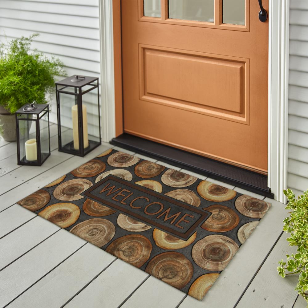 Mohawk Home F001 18797 018030 2-ft x 3-ft Brown Recycled Rubber Rectangular Outdoor Door Mat
