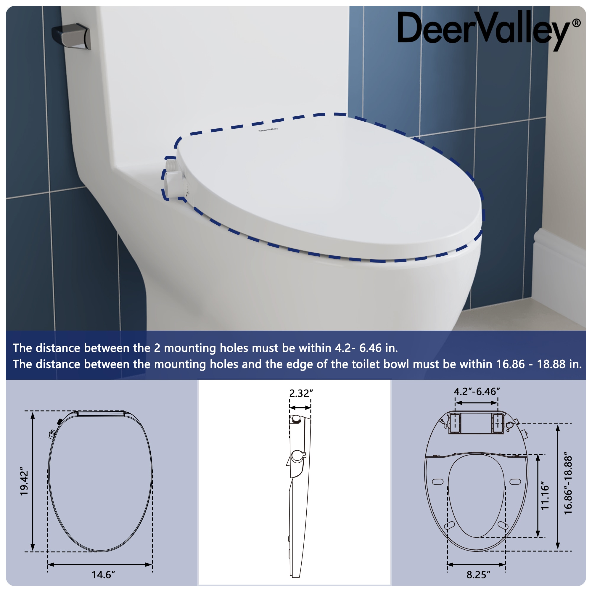 DeerValley DV-1S0038 Bidet-Toilet-Seats - View #2