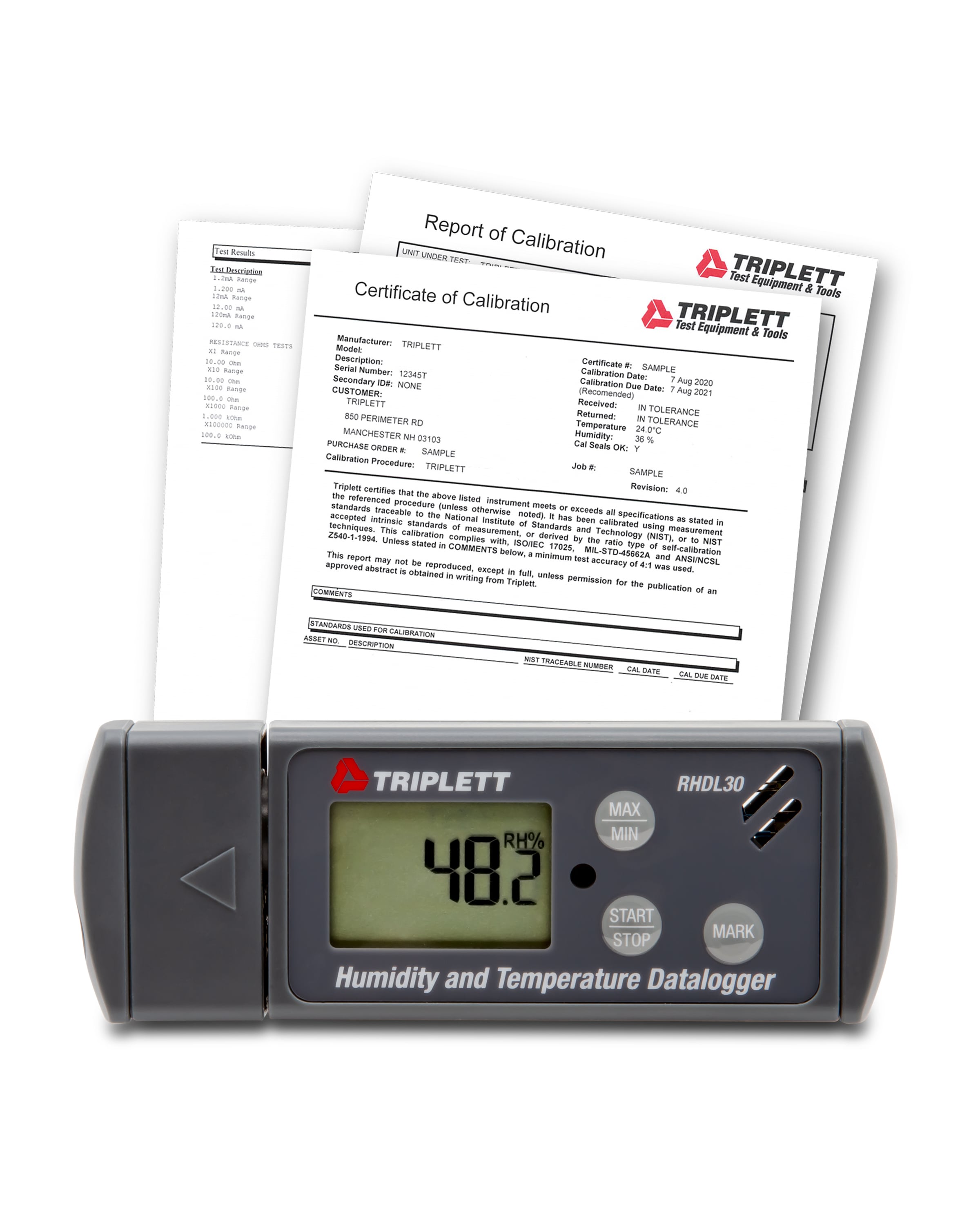 TRIPLETT RHDL30-NIST LED Display Specialty Meter