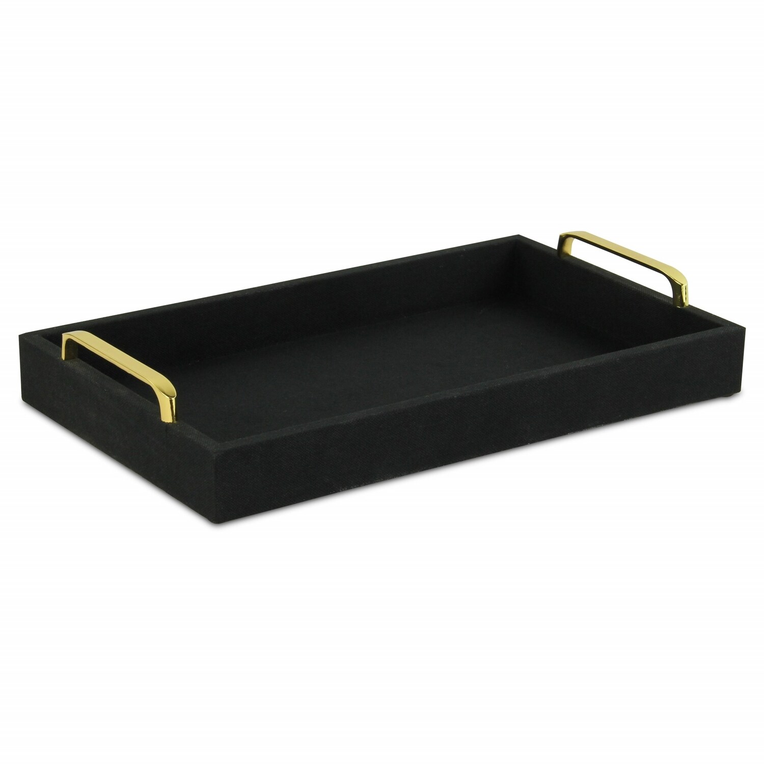HomeRoots 4000401792 2.5-in x 15.75-in Black Rectangle Serving Tray