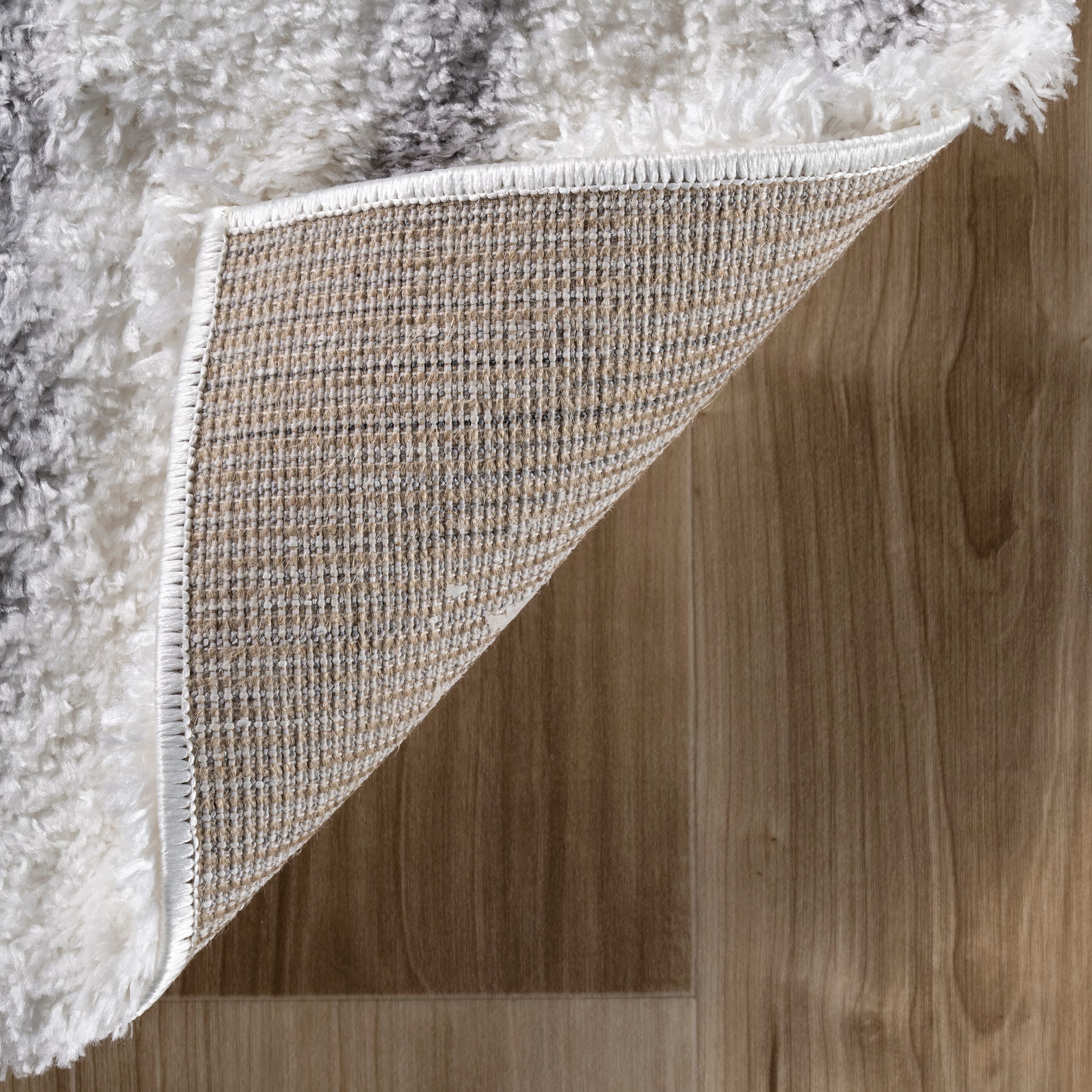 Reversible Gray Braided Shag Area Rug, 3' 3" x 5', Synthetic