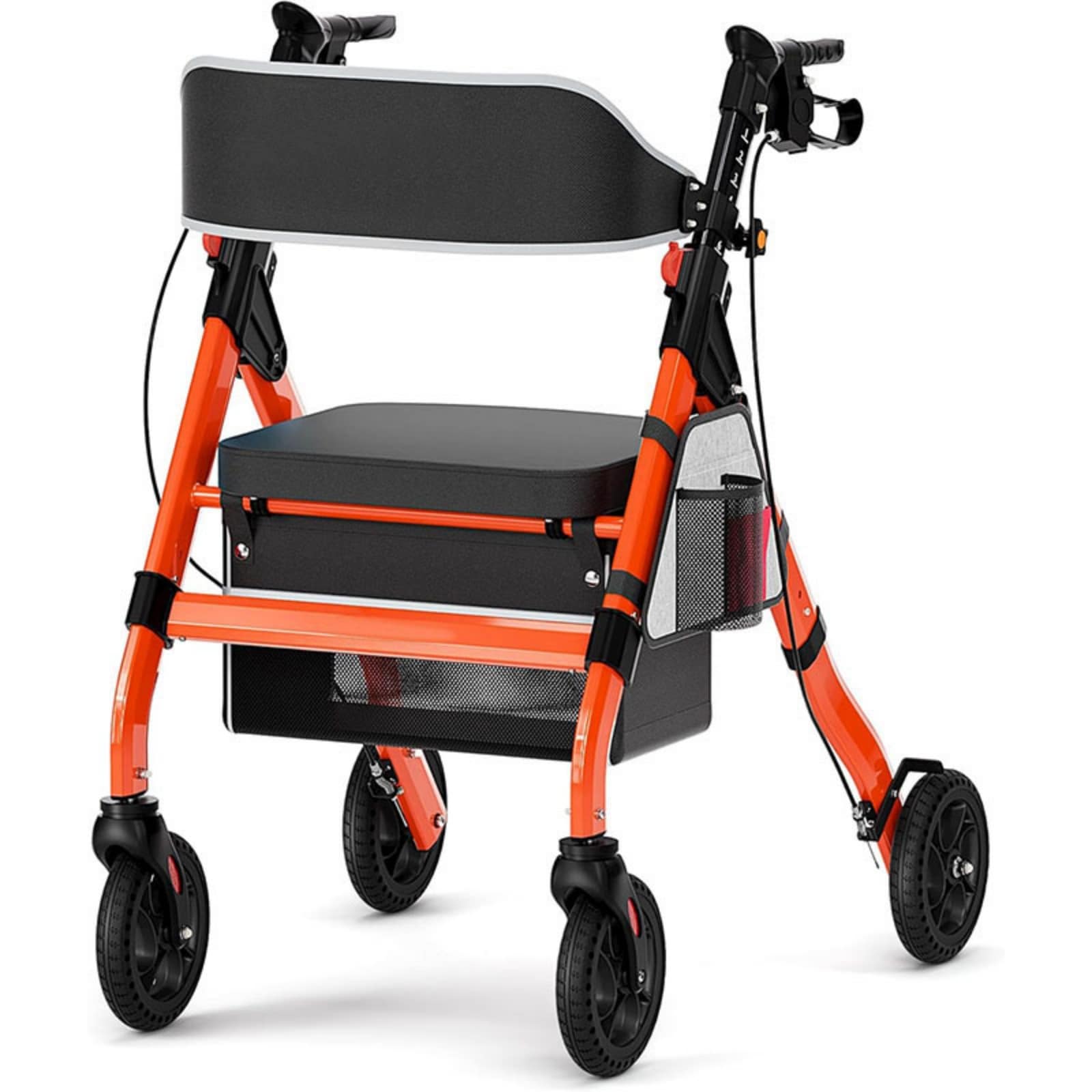 Dexmalle  450 lb Foldable Rollator Walkers with Seat for Seniors