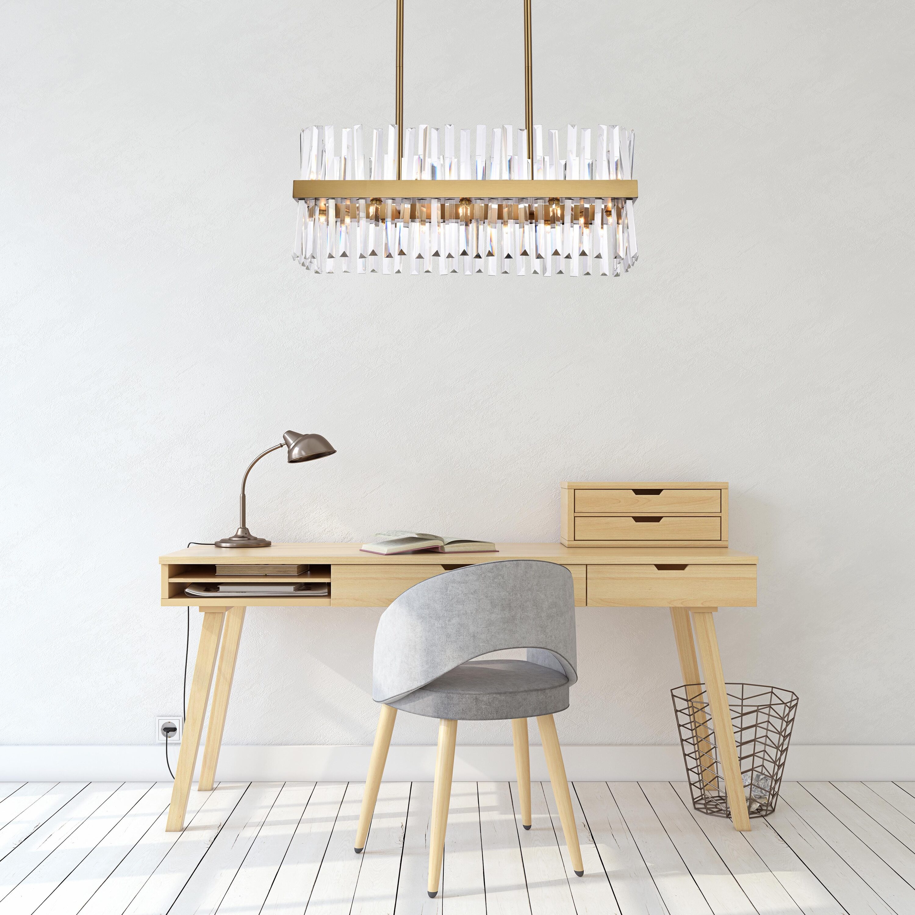 Serephina Satin Gold 16-Light Crystal Chandelier