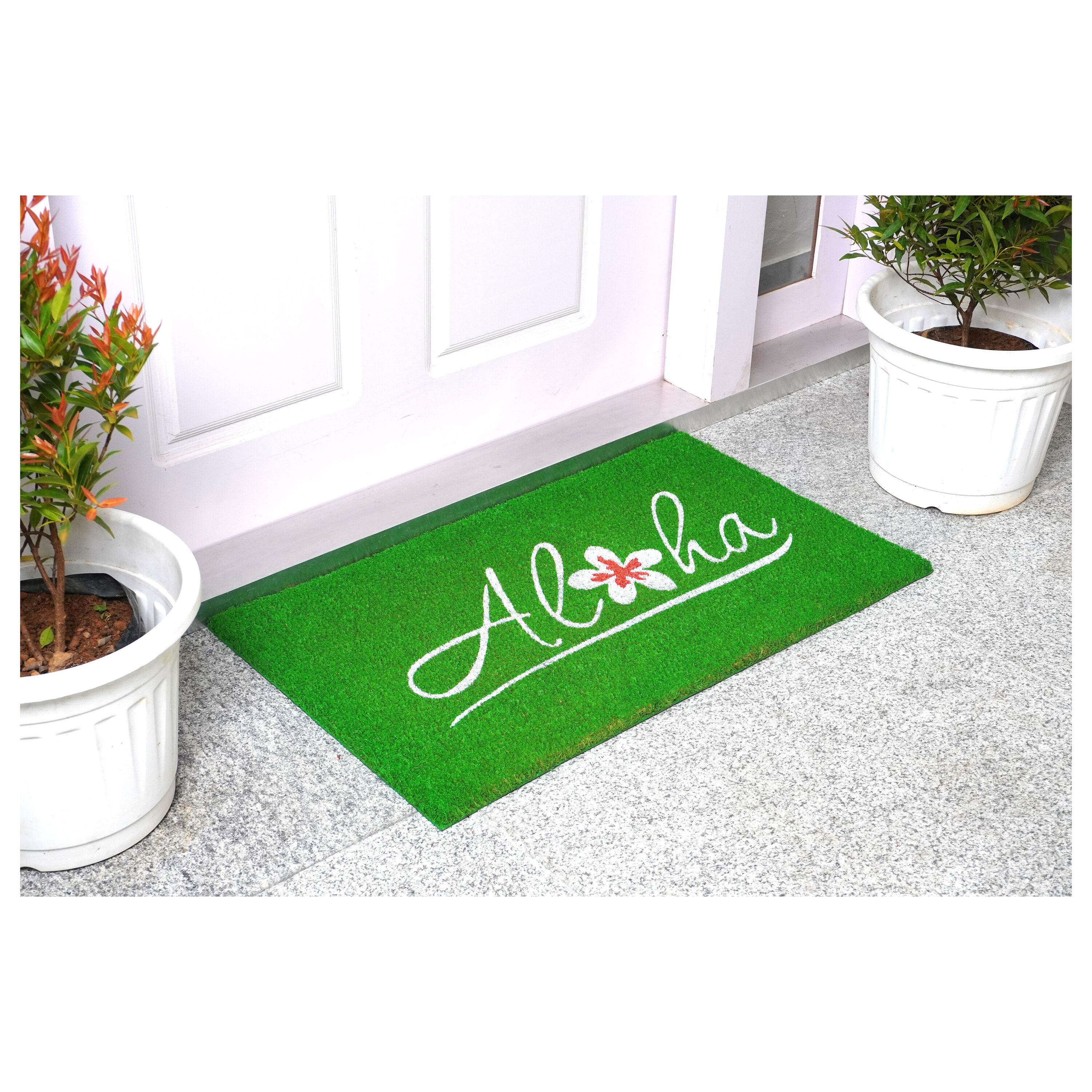 Aloha Spring Coir 17" x 29" Outdoor Welcome Doormat