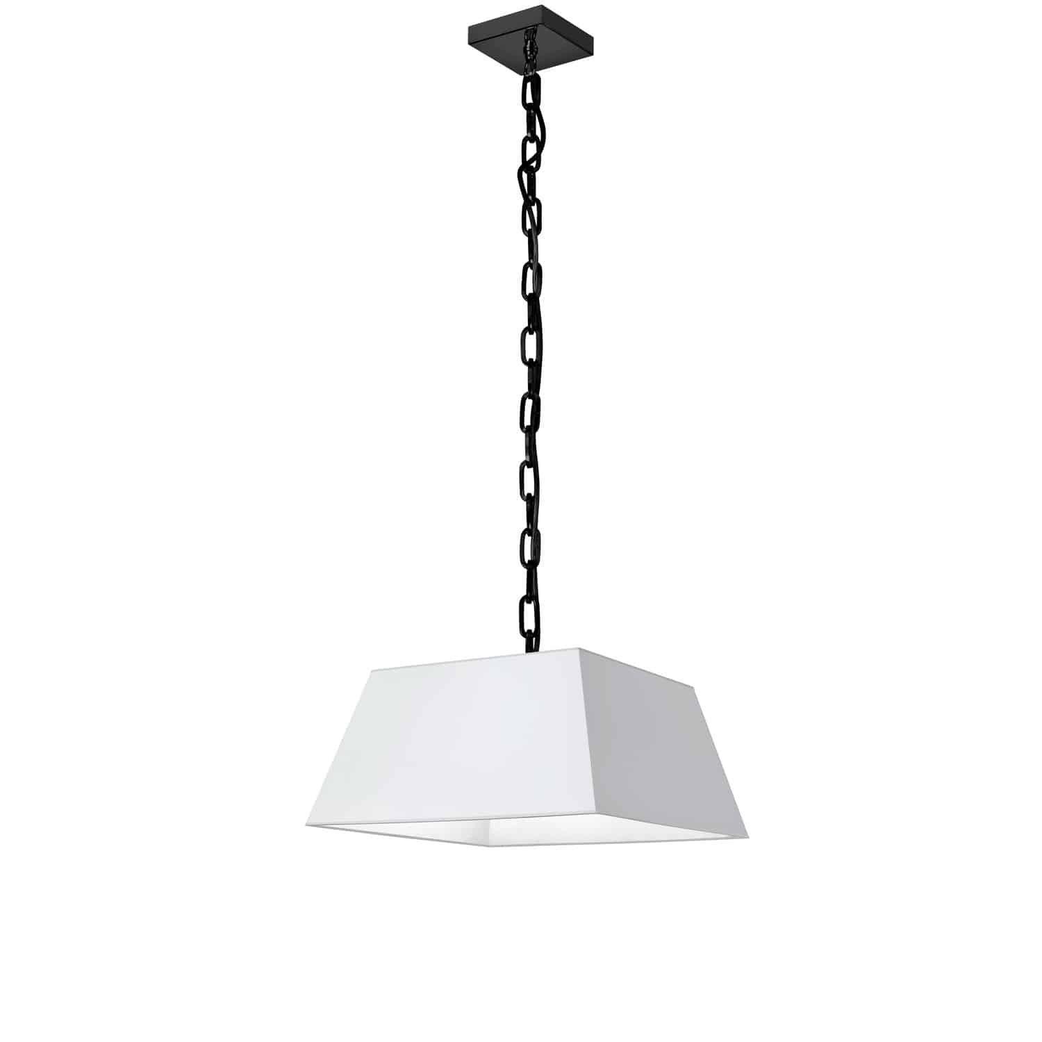 Dainolite Milano White Modern/Contemporary Square Pendant Light in the