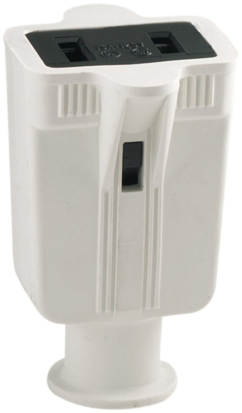 Eaton 86W-BOX 15-Amp 125-Volt NEMA 1-15r 2-wire Polarized General-duty Straight, White