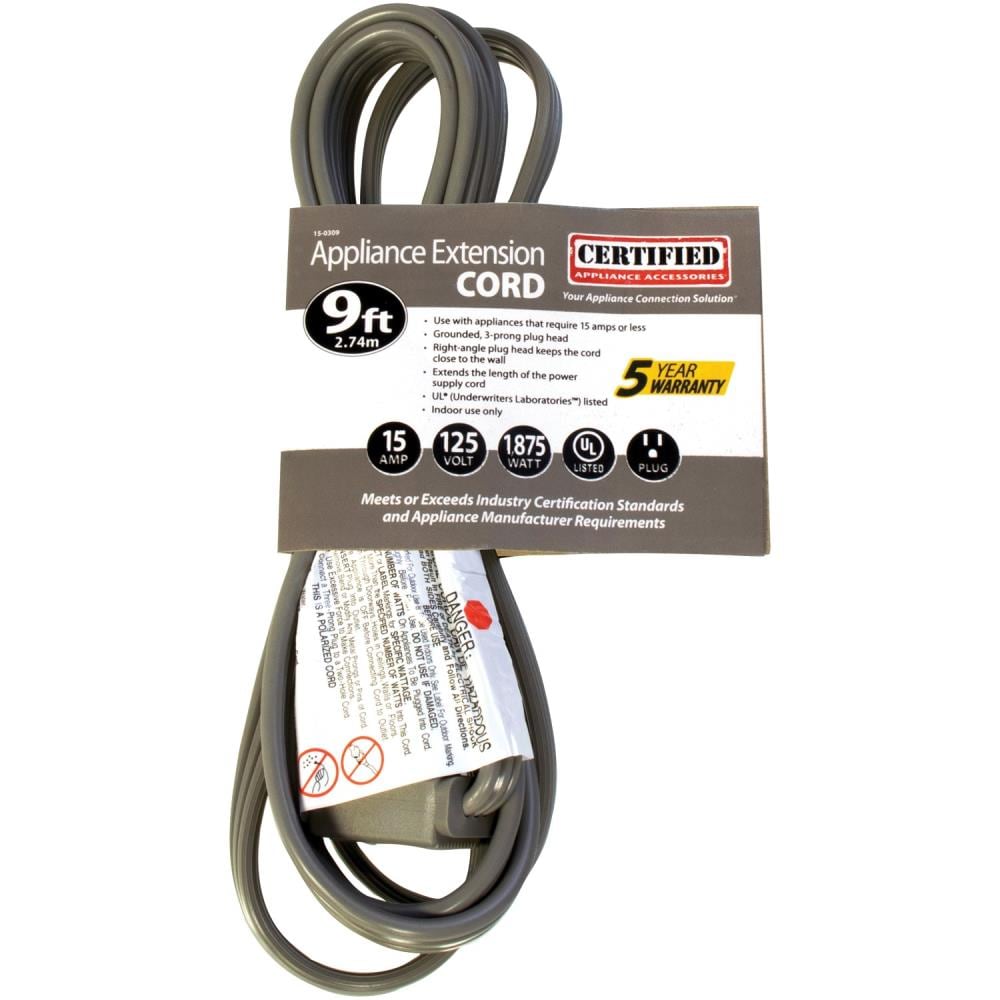Certified Appliance Accessories 9-ft 14/3-Prong Indoor Sjt Medium Duty  Appliance Extension Cord