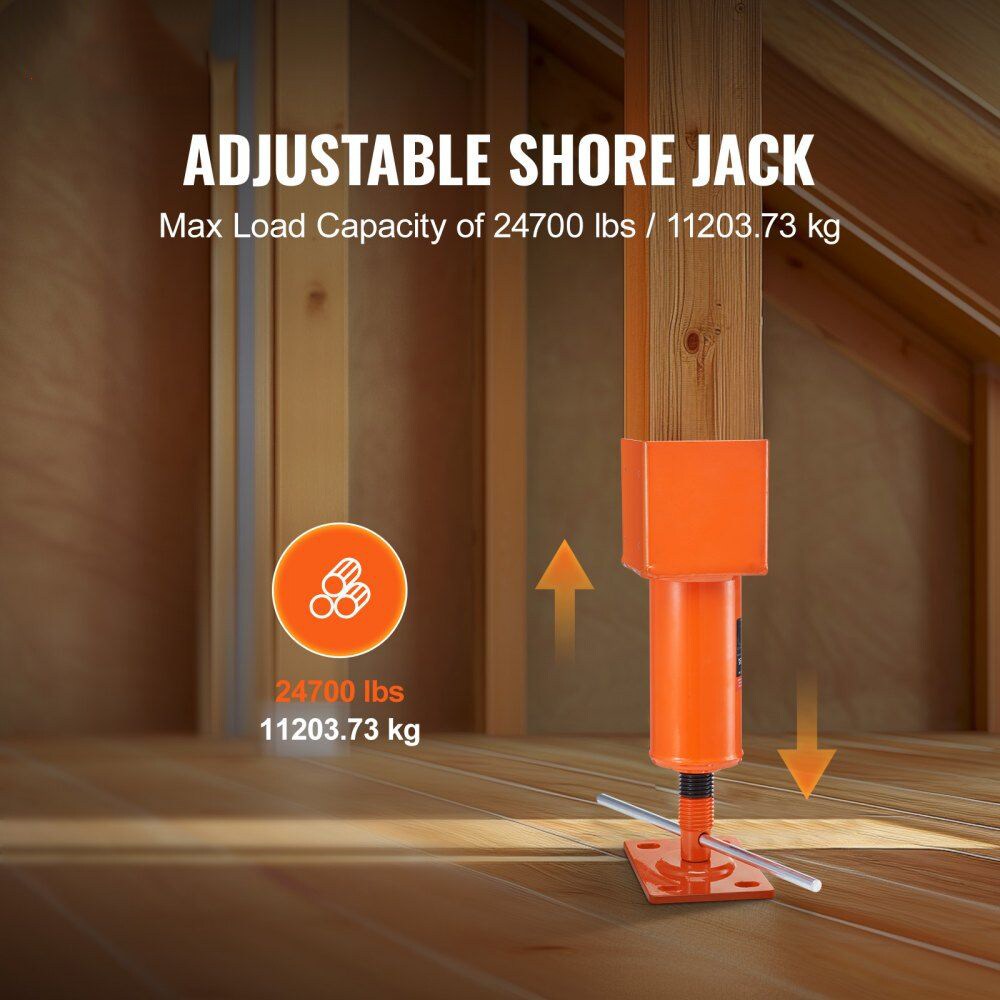Slickblue Adjustable 13.2 Inch Floor Jack Q235 Steel 4 x 4 Wood Post ...