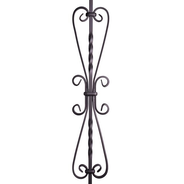House of Forgings 44-in x 0.5-in Twist Satin Black Wrought Iron Stair ...