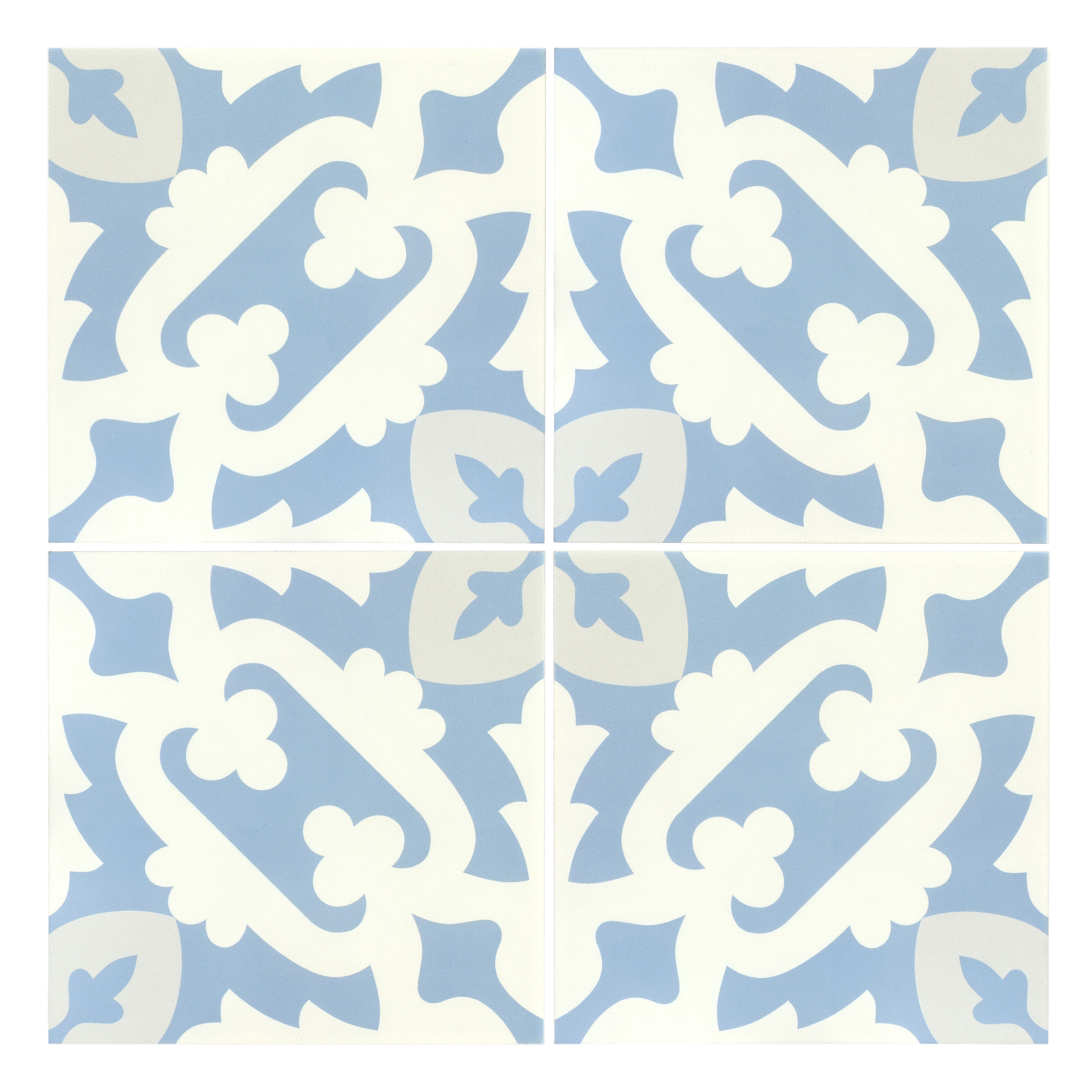 Apollo deco Blue 8-in x 8-in Matte Ceramic Patterned Floor and Wall Tile (13.86-sq. ft/ Carton) | - GBI Tile & Stone Inc. 1174315