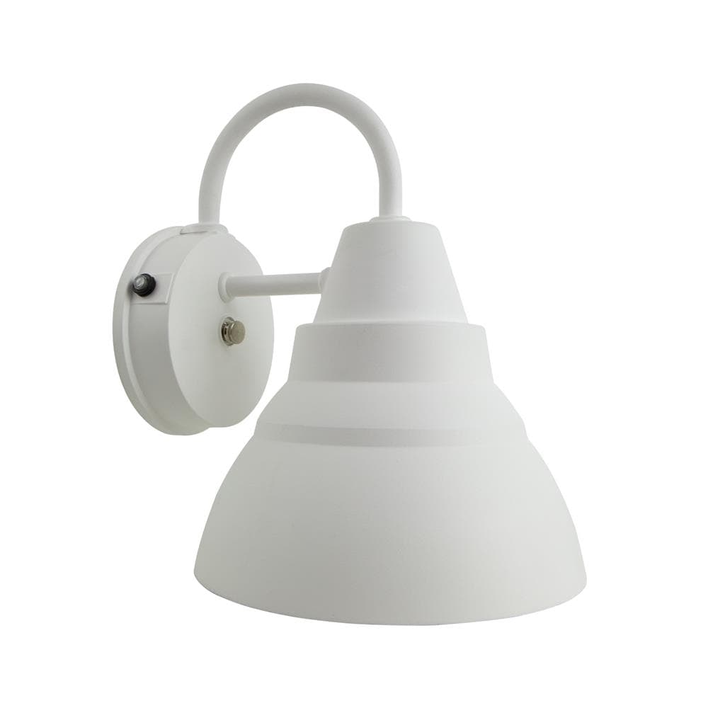 Solus WM-S82V-WH-S 1 -Light 10-in H White Hardwired Motion Sensor Outdoor Wall Light
