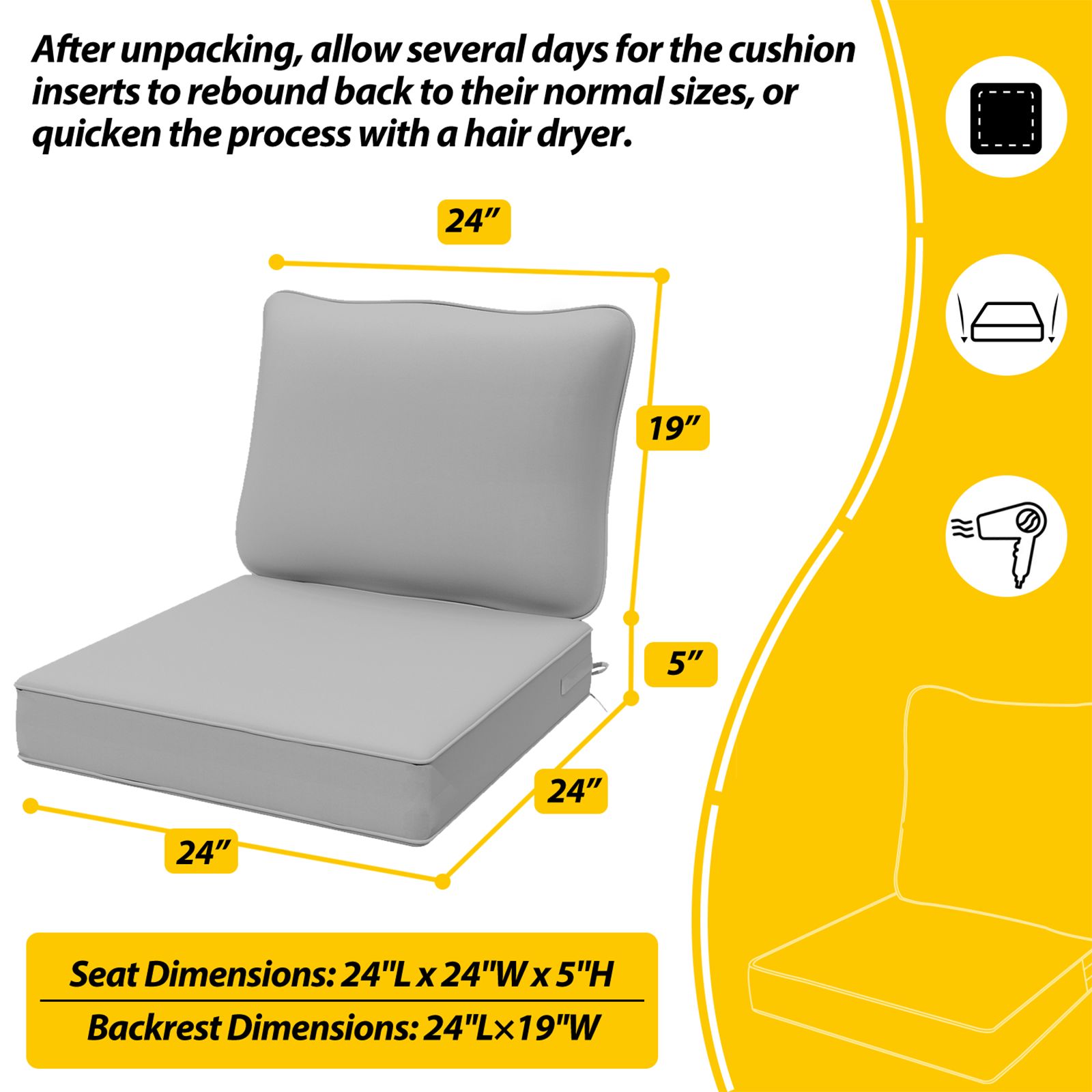 AAAAAcessories AOC-D-LAN-2PACK Patio-Furniture-Cushions - View #3